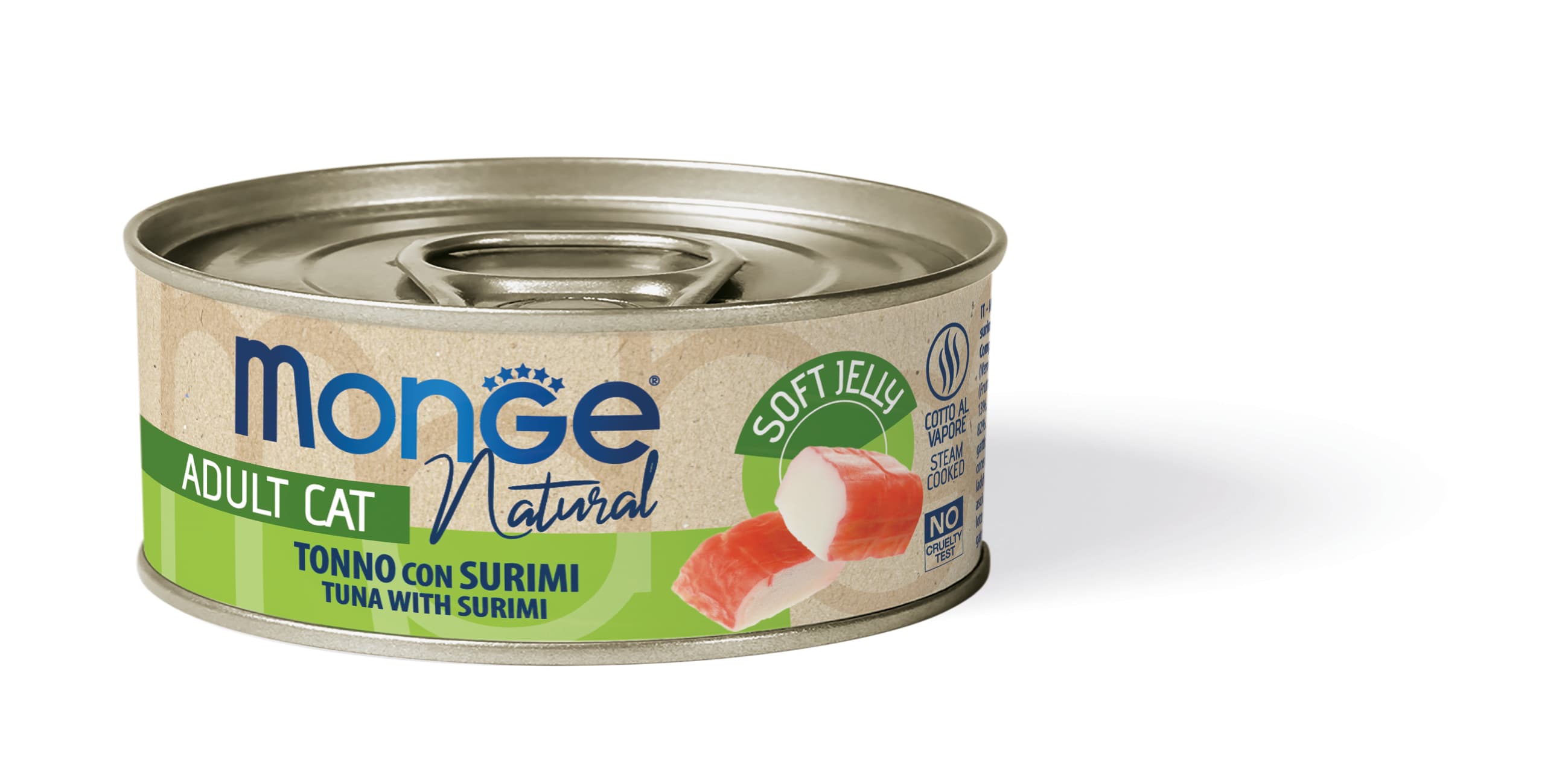 Monge Canned Cat Food - Jelly Yellowfin Tuna With Surimi (80g)