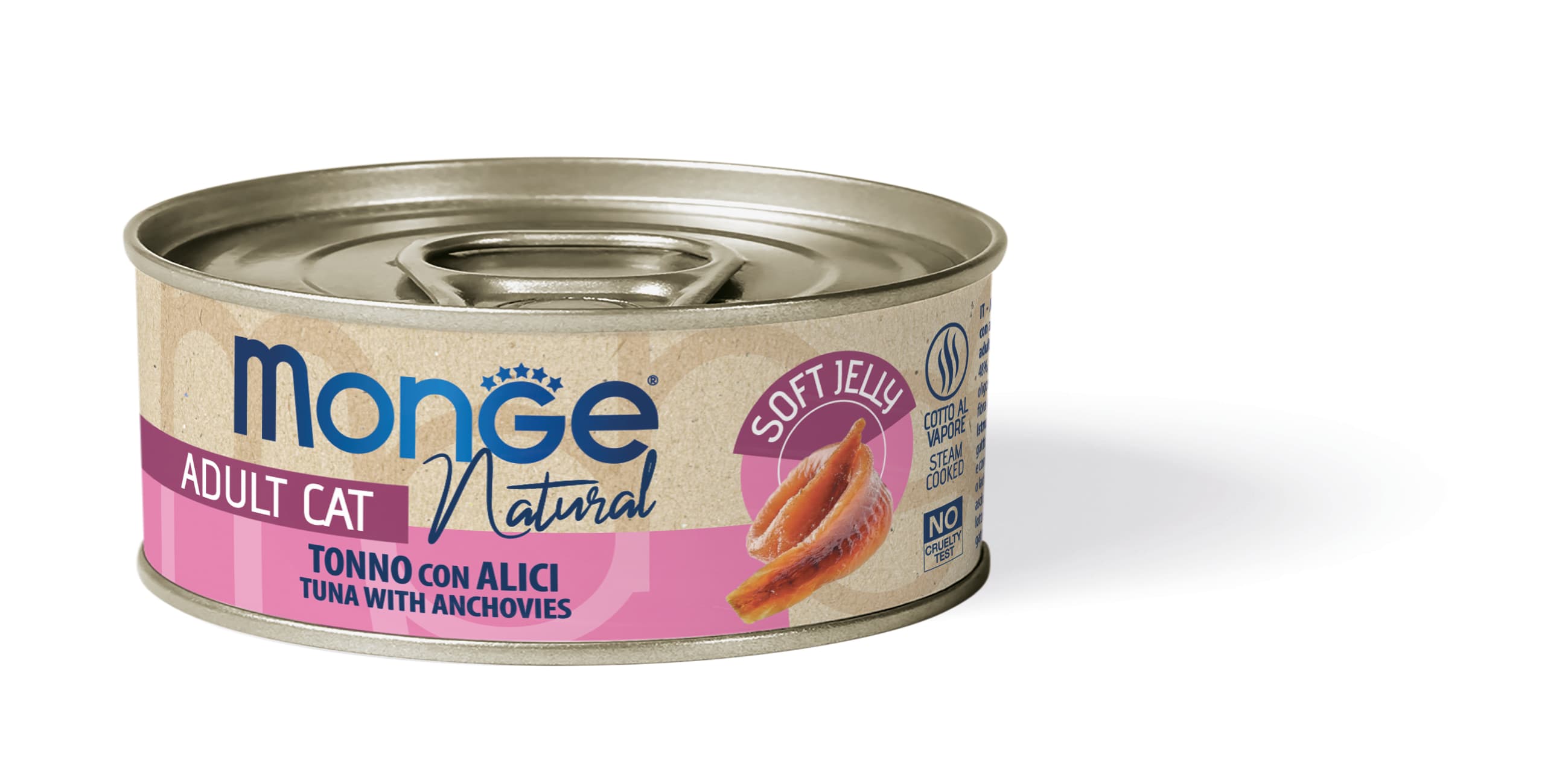 Monge Canned Cat Food - Jelly Yellowfin Tuna With Whitebait (80g)