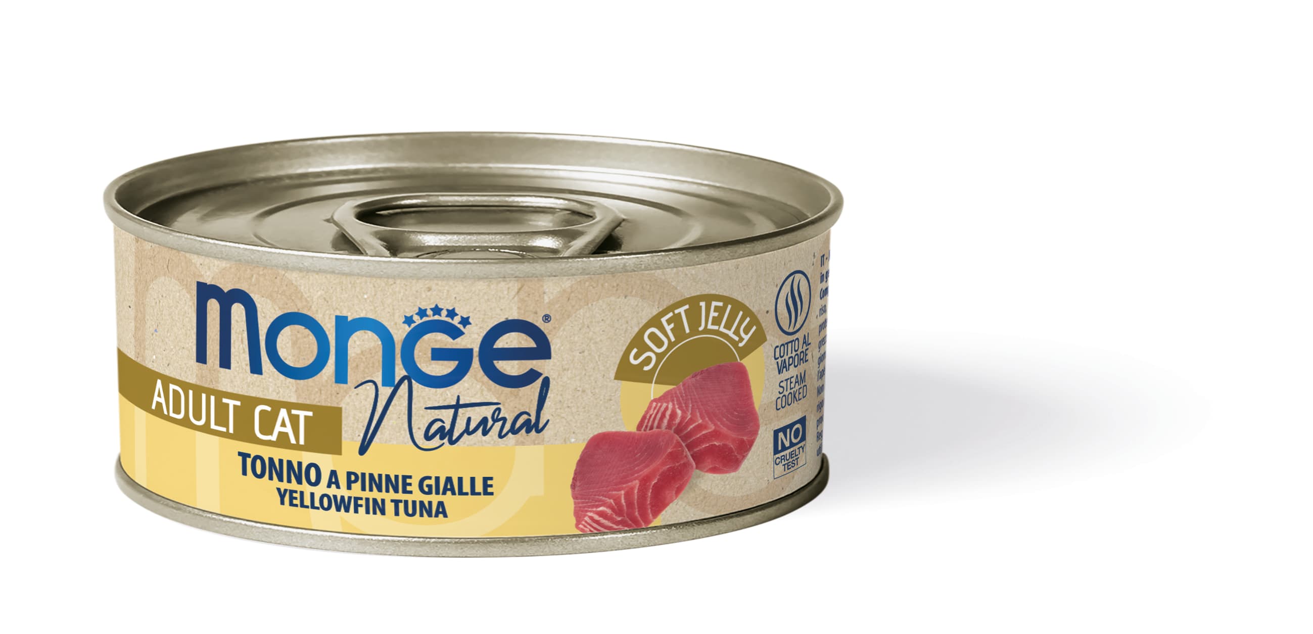 Monge Canned Cat Food - Jelly Yellowfin Tuna (80g)