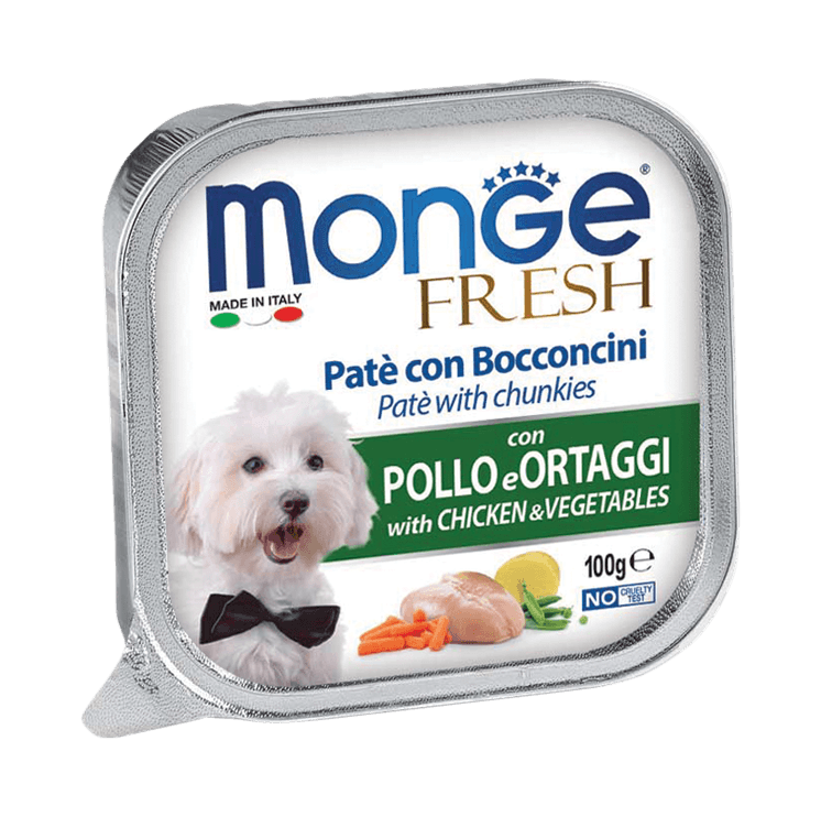 Monge Fresh Pate & Chunkies With Chicken & Veg 100g
