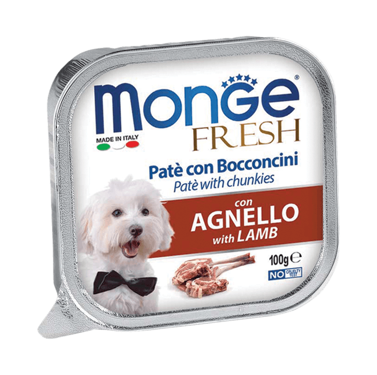 Monge Fresh Pate & Chunkies With Lamb 100g