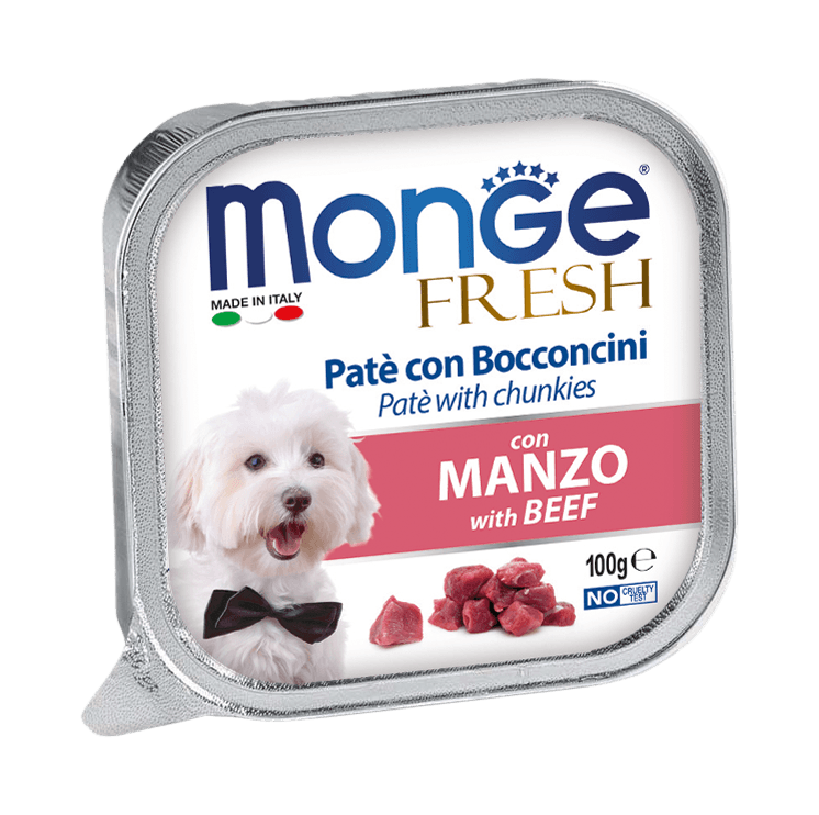 Monge Fresh Pate & Chunkies With Beef 100g