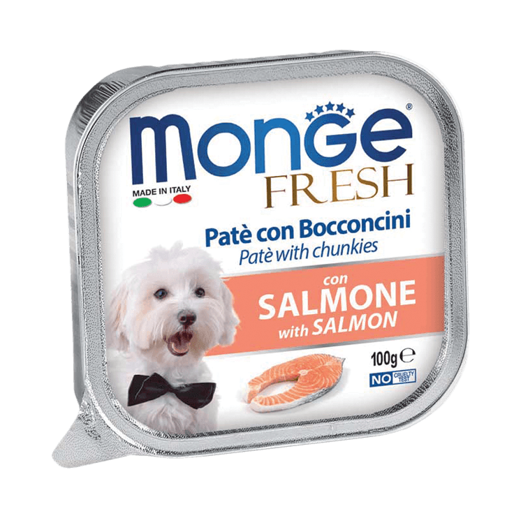 Monge Fresh Pate & Chunkies With Salmon 100g