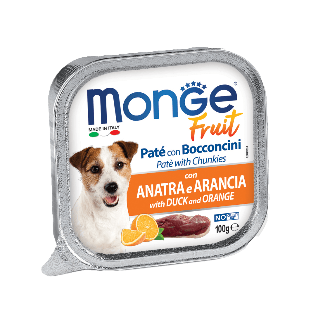 Monge Fruits Pate & Chunkies With Duck & Orange 100g