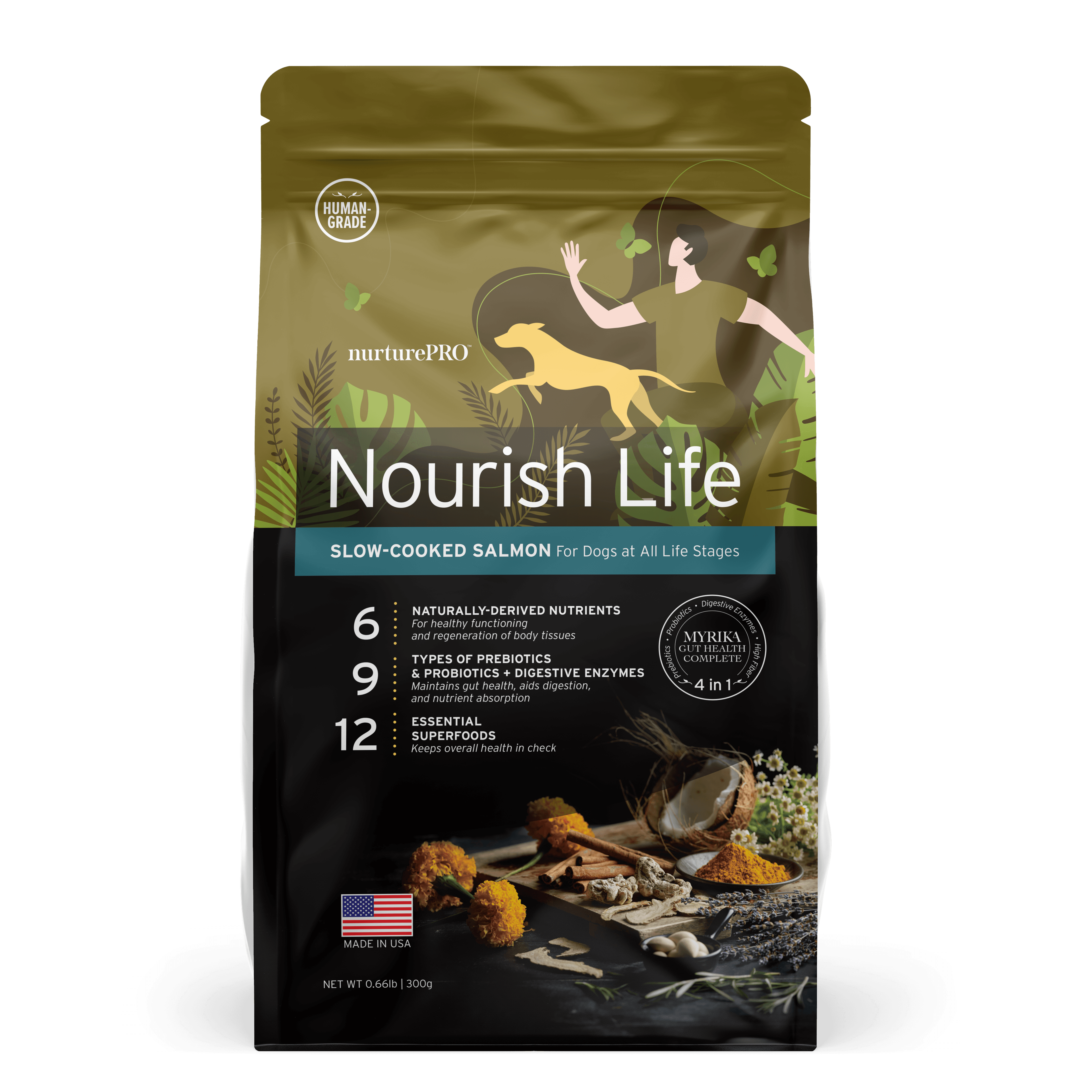 Nurture Pro Nourish Life Slow-cooked Dry Dog Food (Salmon), 300g