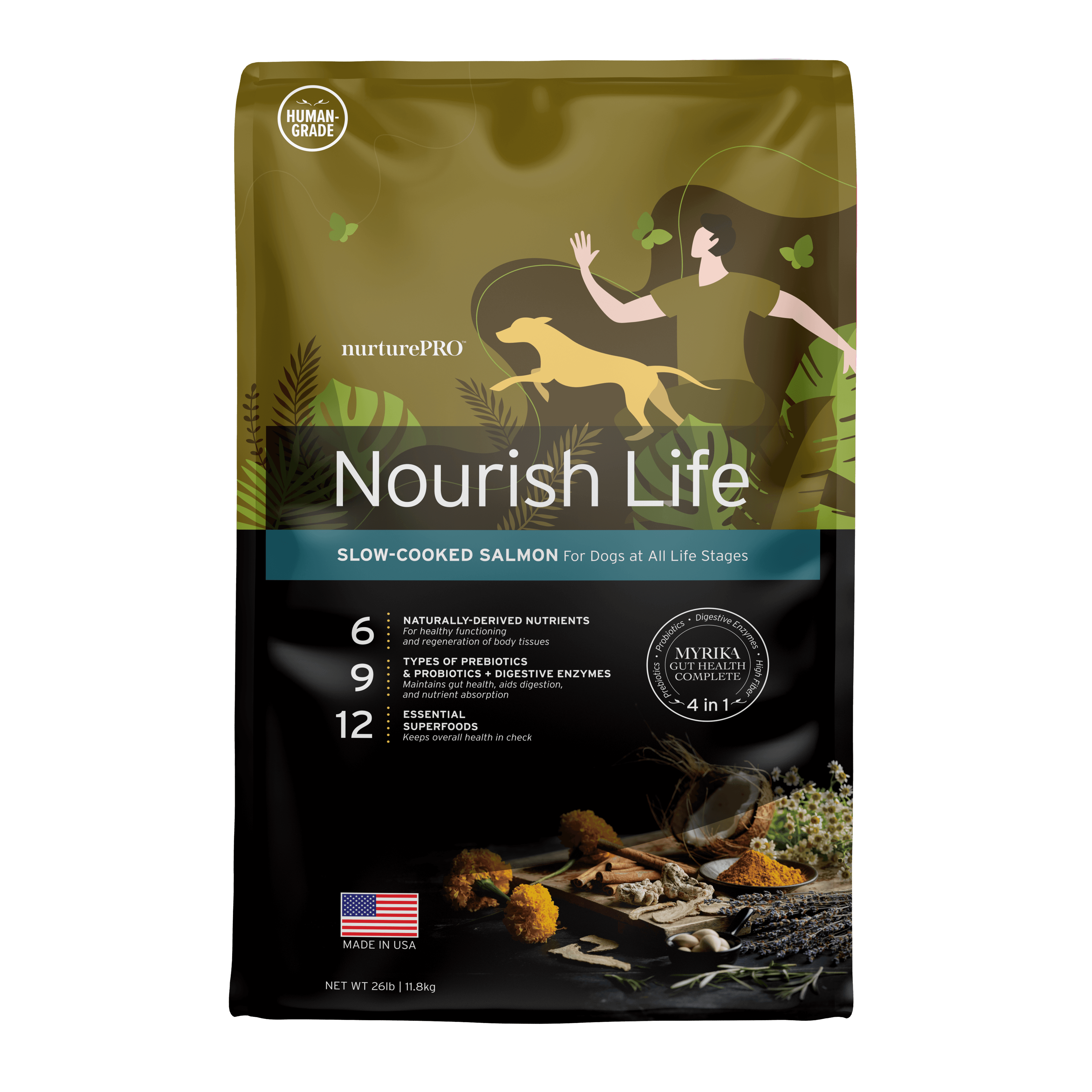 Nurture Pro Nourish Life Slow-cooked Dry Dog Food (Salmon), 11.8kg