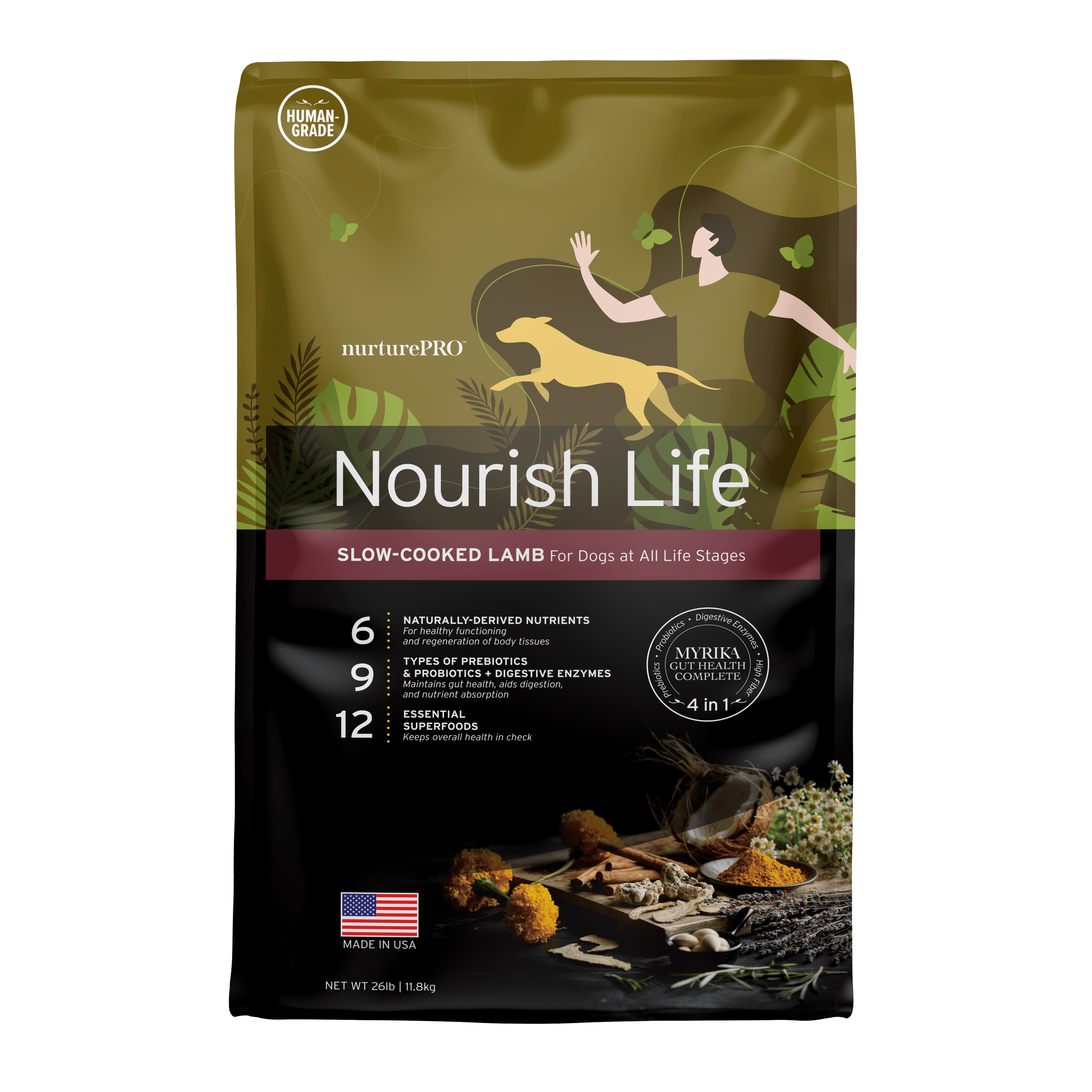 Nurture Pro Nourish Life Slow-cooked Dry Dog Food (Lamb), 11.8kg