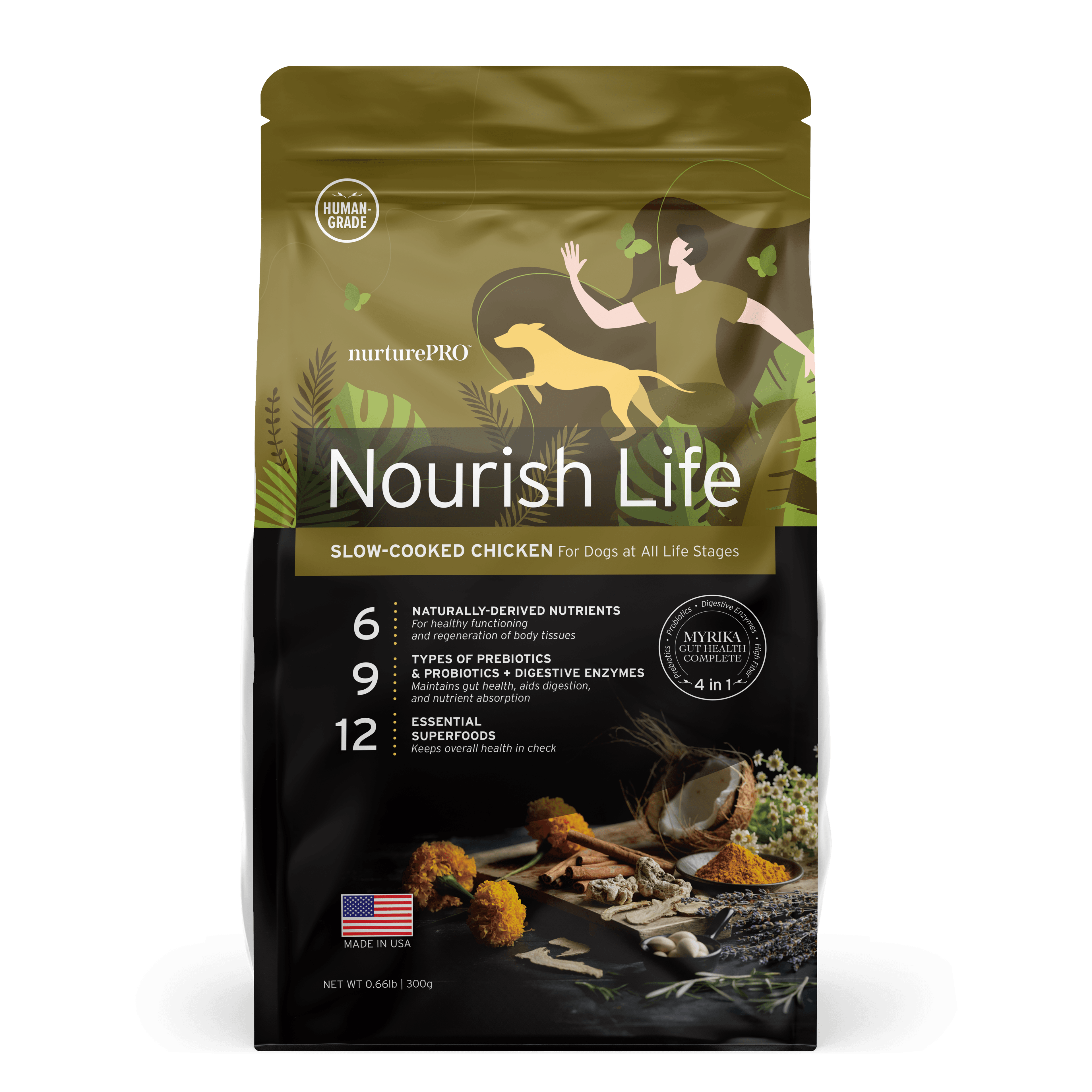 Nurture Pro Nourish Life Slow-cooked Dry Dog Food (Chicken), 300g
