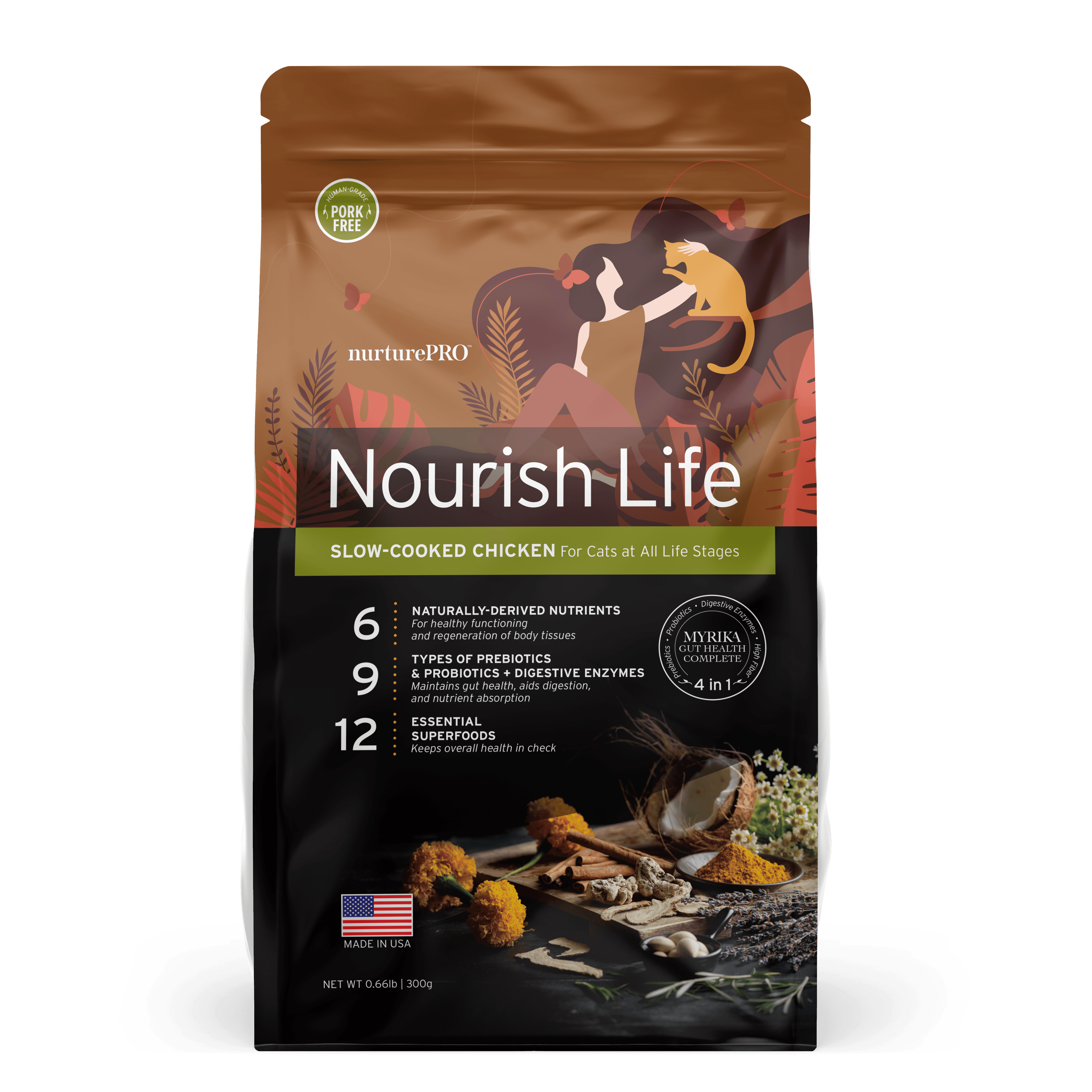 Nurture Pro Nourish Life Slow-cooked Dry Cat Food, Kitten (Chicken), 300g
