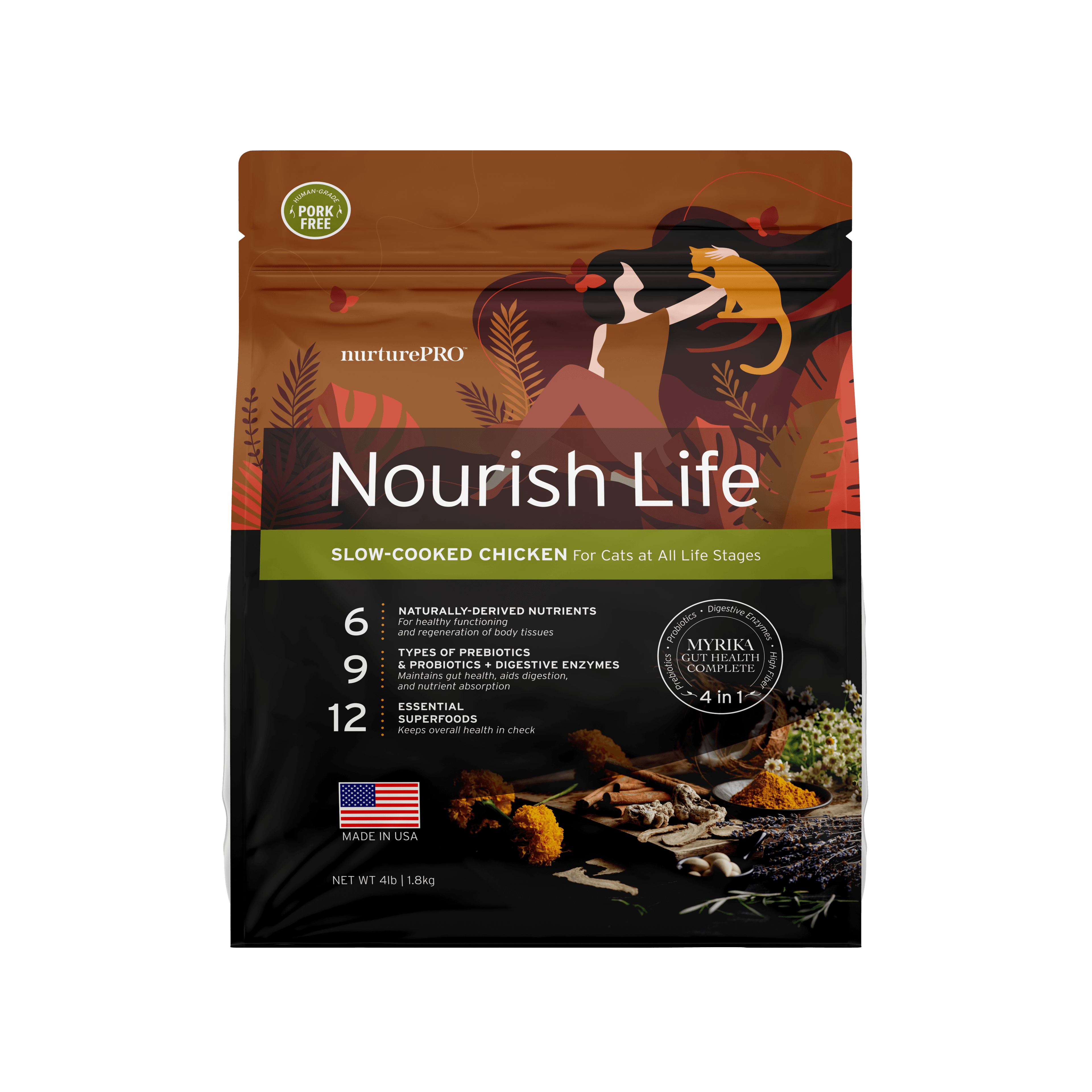 Nurture Pro Nourish Life Slow-cooked Dry Cat Food, Kitten (Chicken), 1.8kg