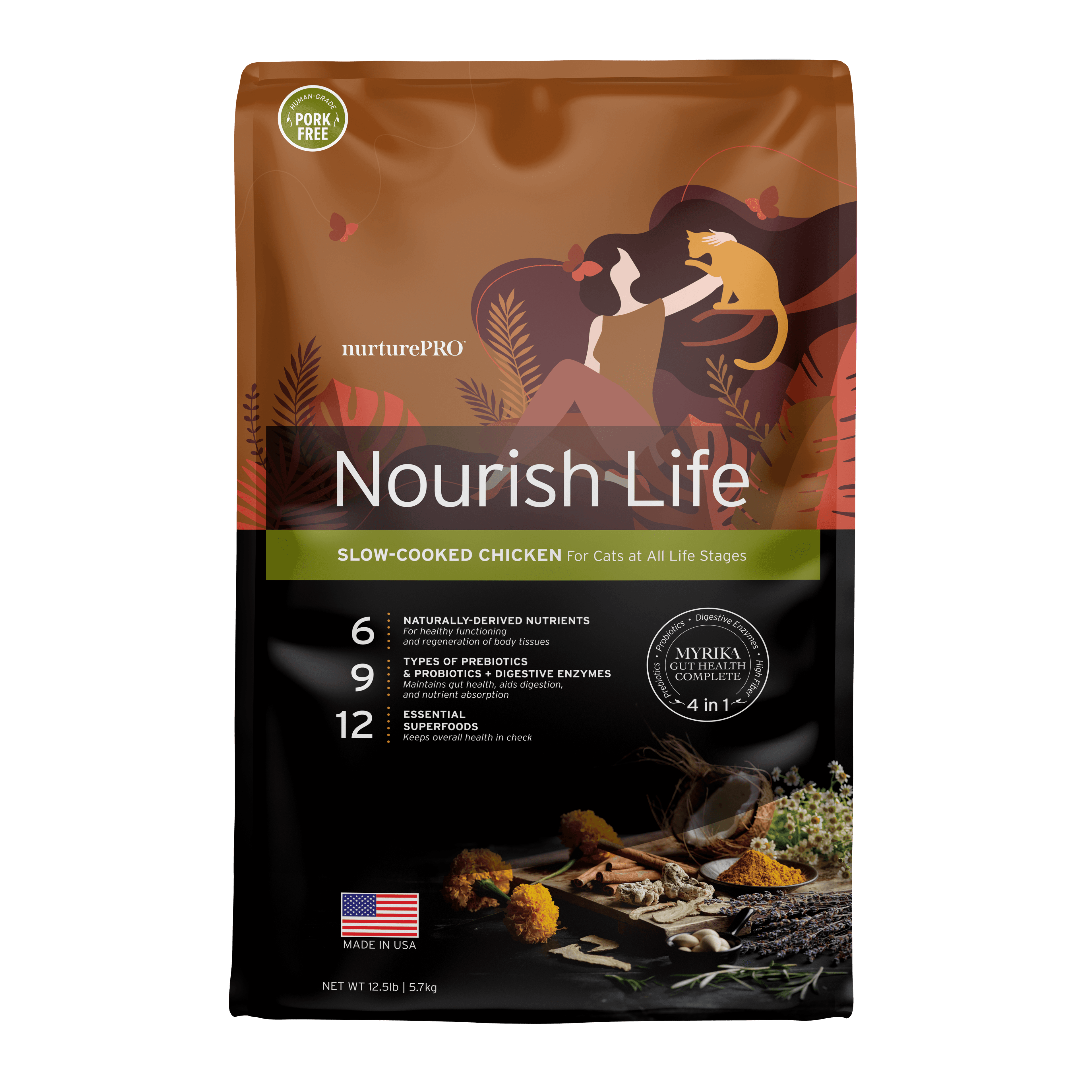 Nurture Pro Nourish Life Slow-cooked Dry Cat Food, Kitten (Chicken), 5.7kg