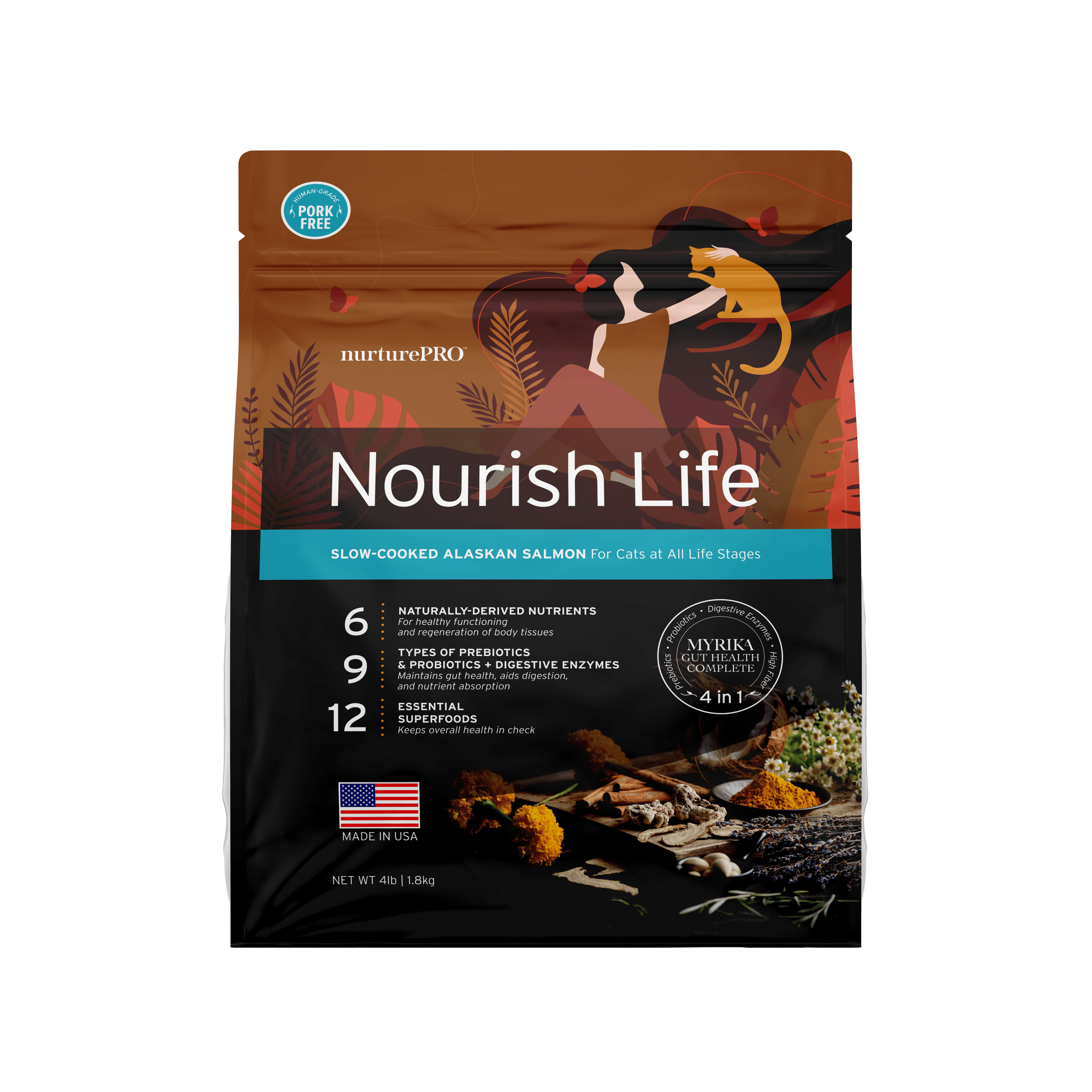 Nurture Pro Nourish Life Slow-cooked Dry Cat Food (Alaskan Salmon), 1.8kg