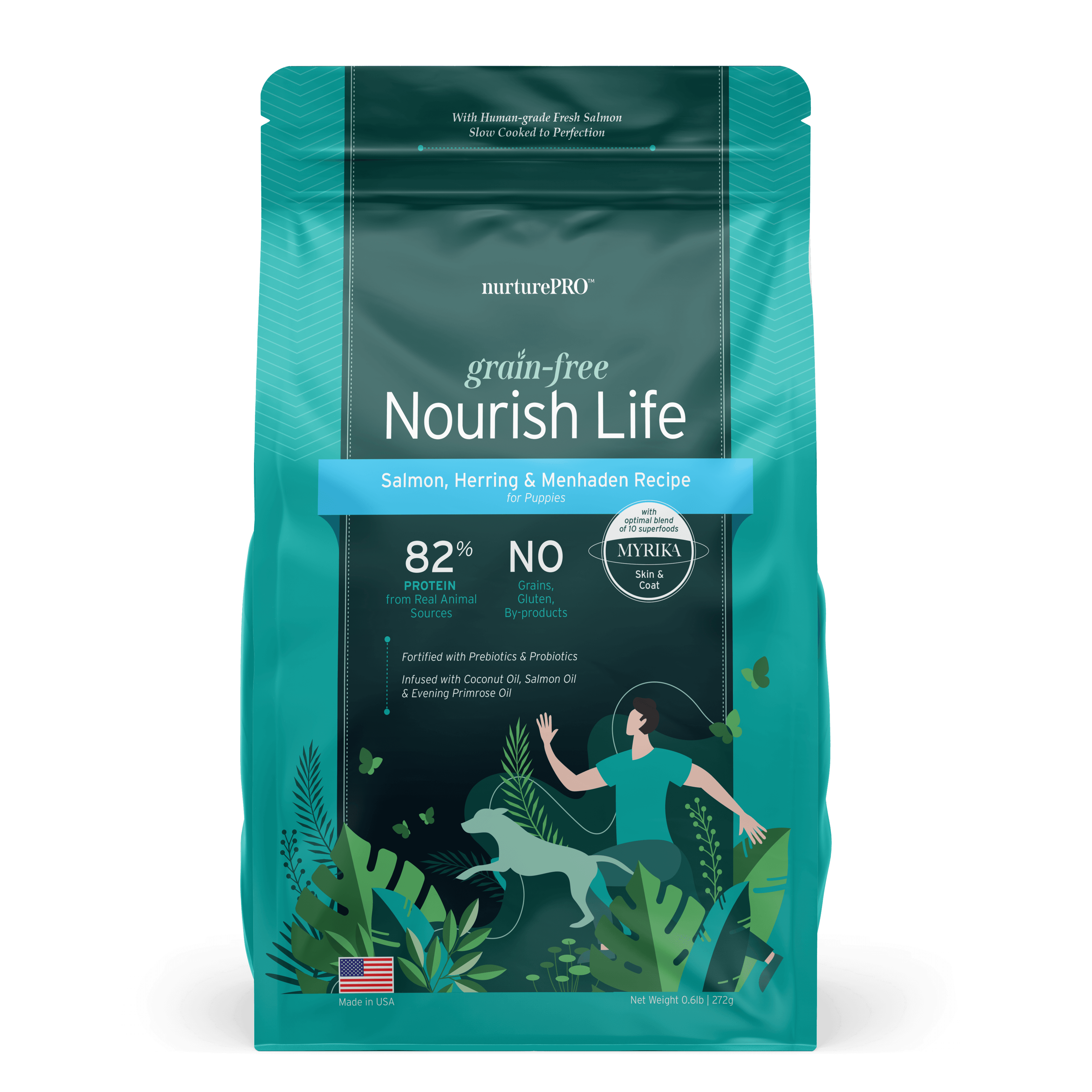 Nurture Pro Nourish Life Slow-cooked Grain-free Dry Dog Food, Puppies (Salmon,Herring,and Menhaden Recipe), 272g
