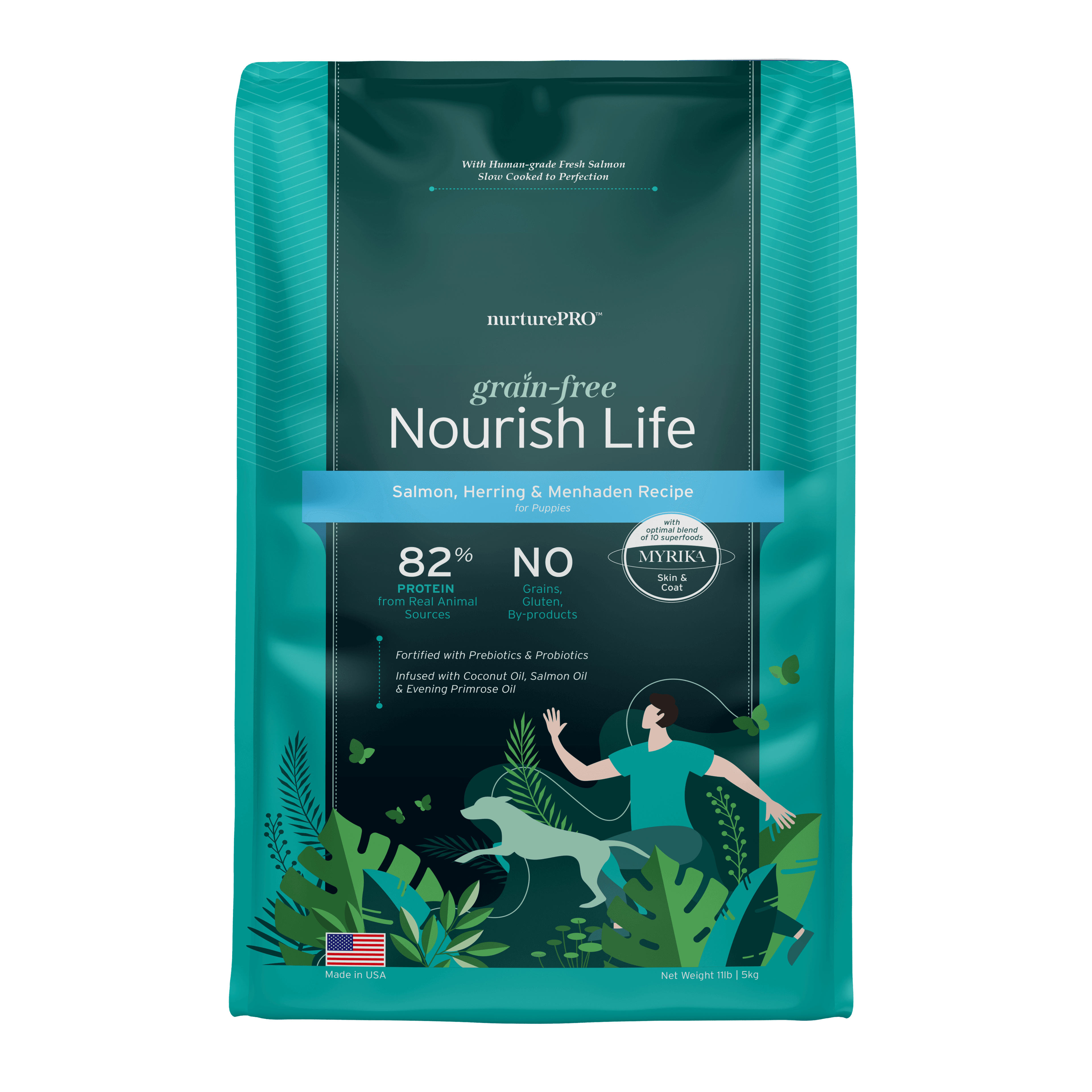 Nurture Pro Nourish Life Slow-cooked Grain-free Dry Dog Food, Puppies (Salmon,Herring,and Menhaden Recipe), 4.99kg
