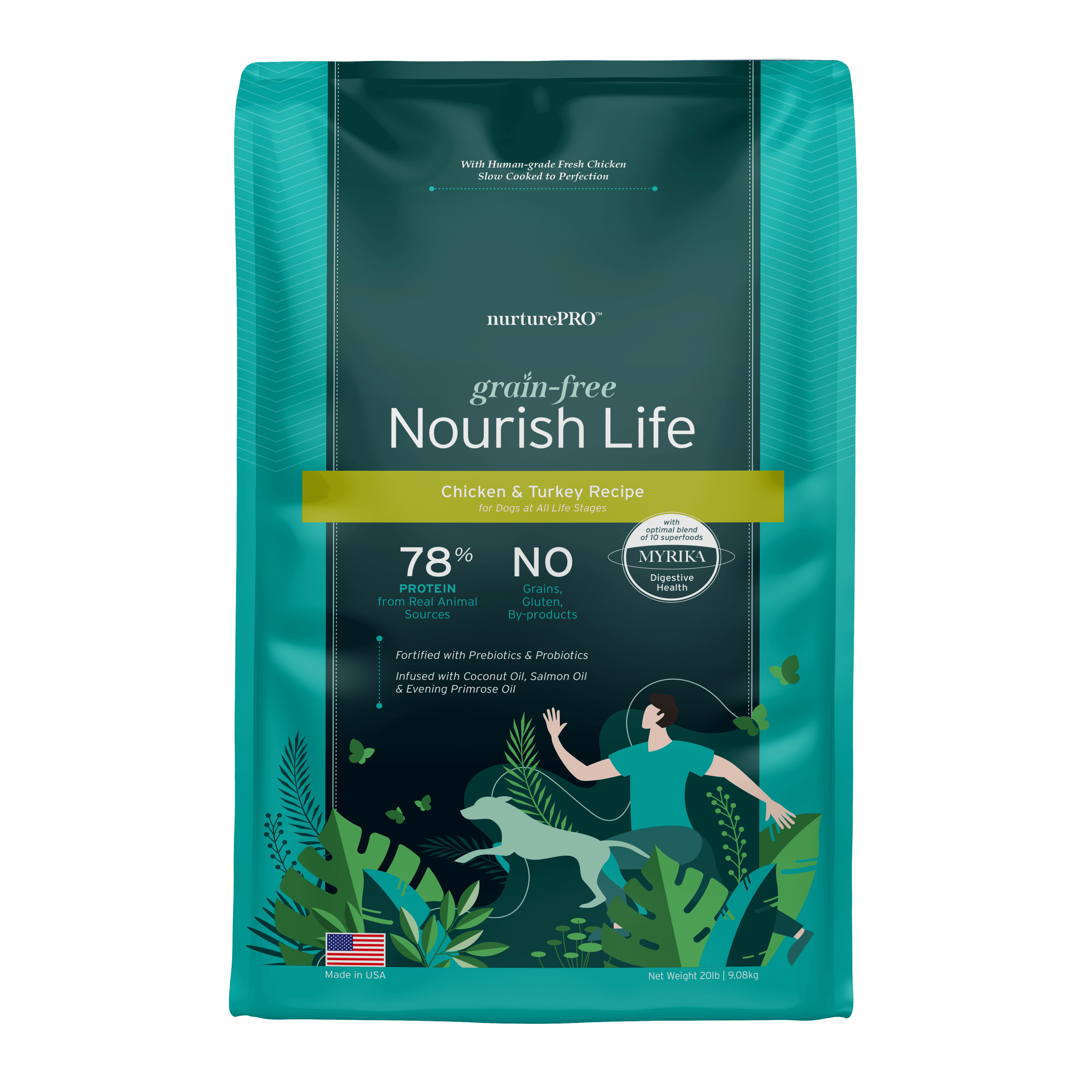 Nurture Pro Nourish Life Slow-cooked Grain-free Dry Dog Food (Chicken &Turkey), 9.08kg