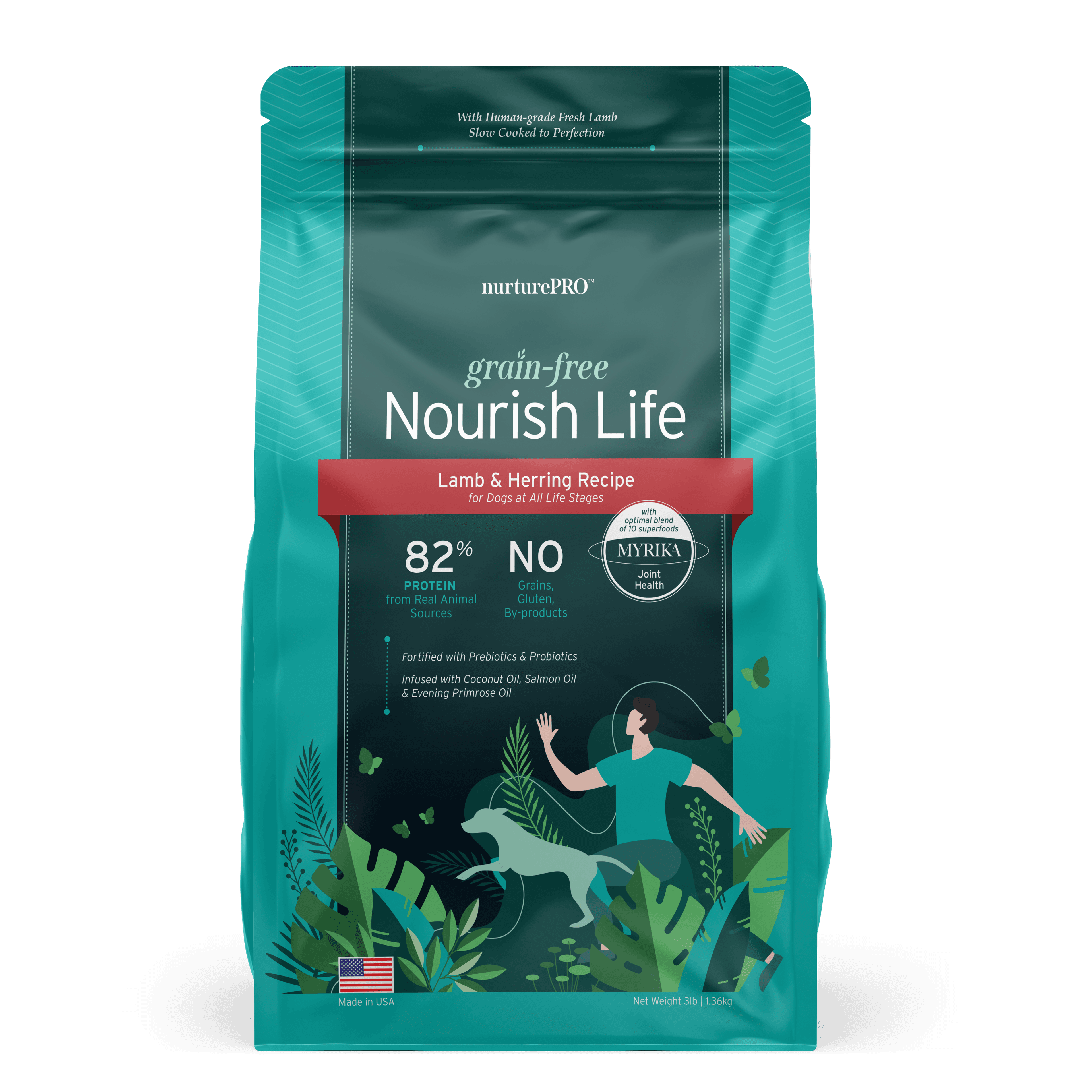 Nurture Pro Nourish Life Slow-cooked Grain-free Dry Dog Food (Lamb & Herring), 1.36kg
