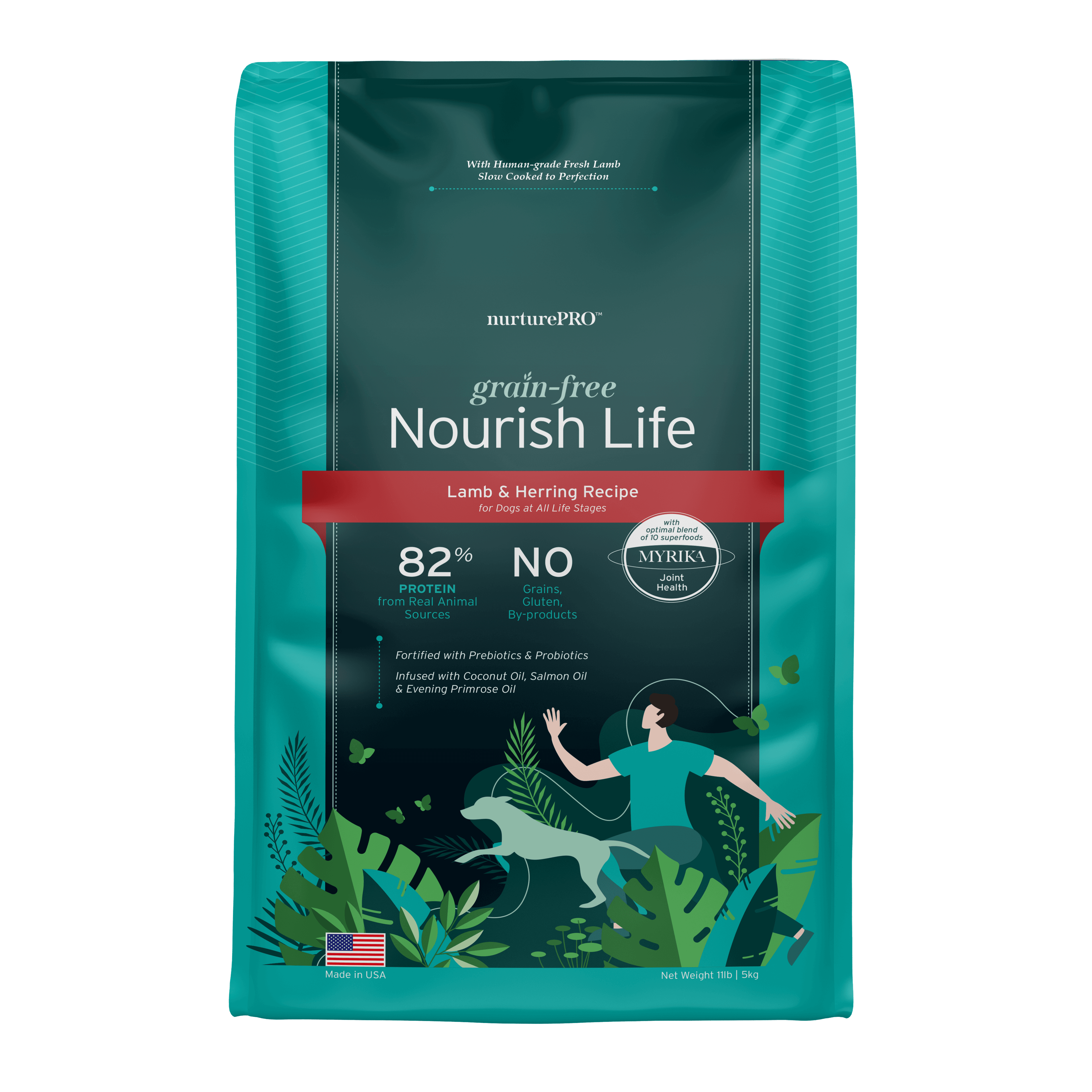 Nurture Pro Nourish Life Slow-cooked Grain-free Dry Dog Food (Lamb & Herring), 4.99kg
