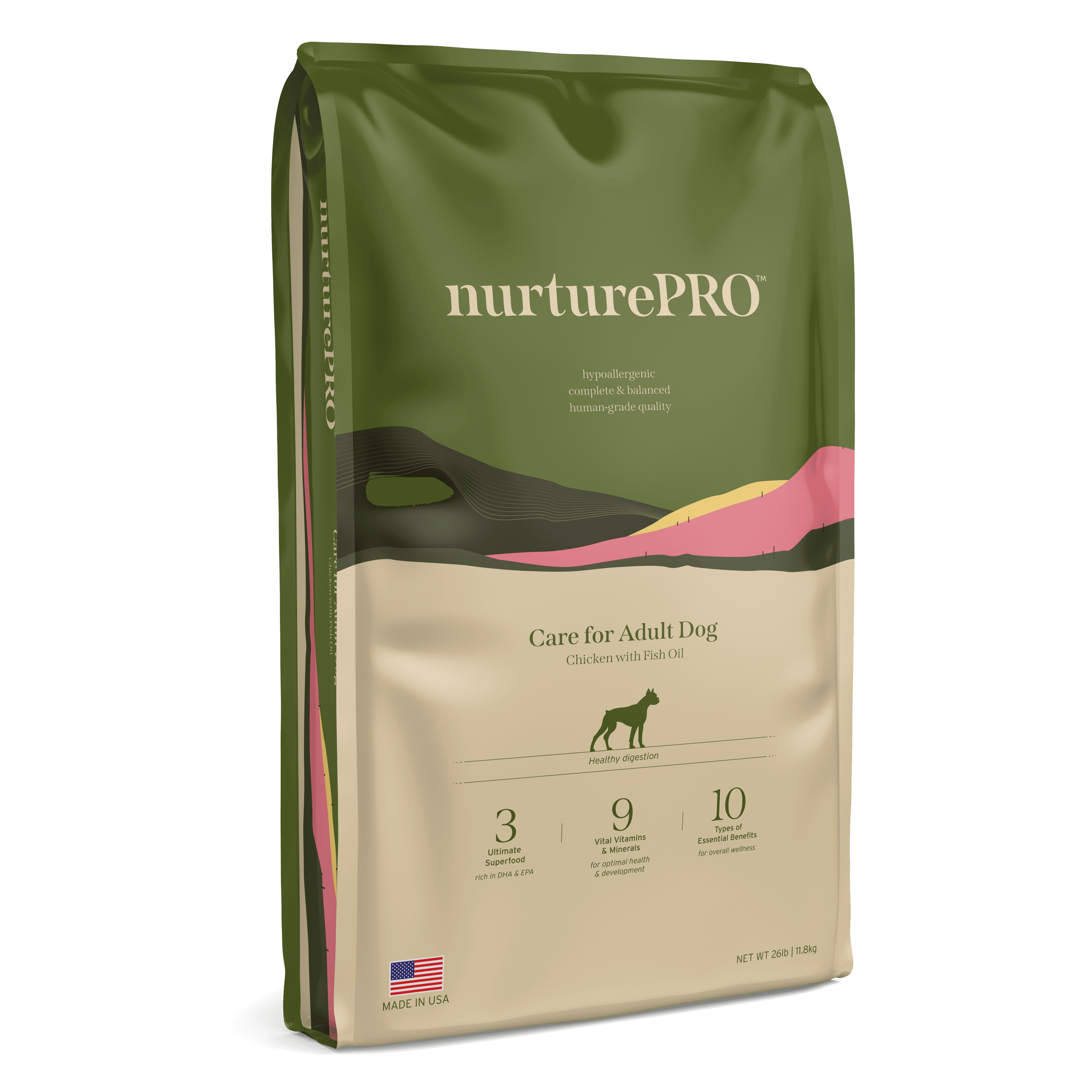 Nurture Pro Care Adult Dogs Dry Dog Food (Chicken with Fish Oil), 11.8kg