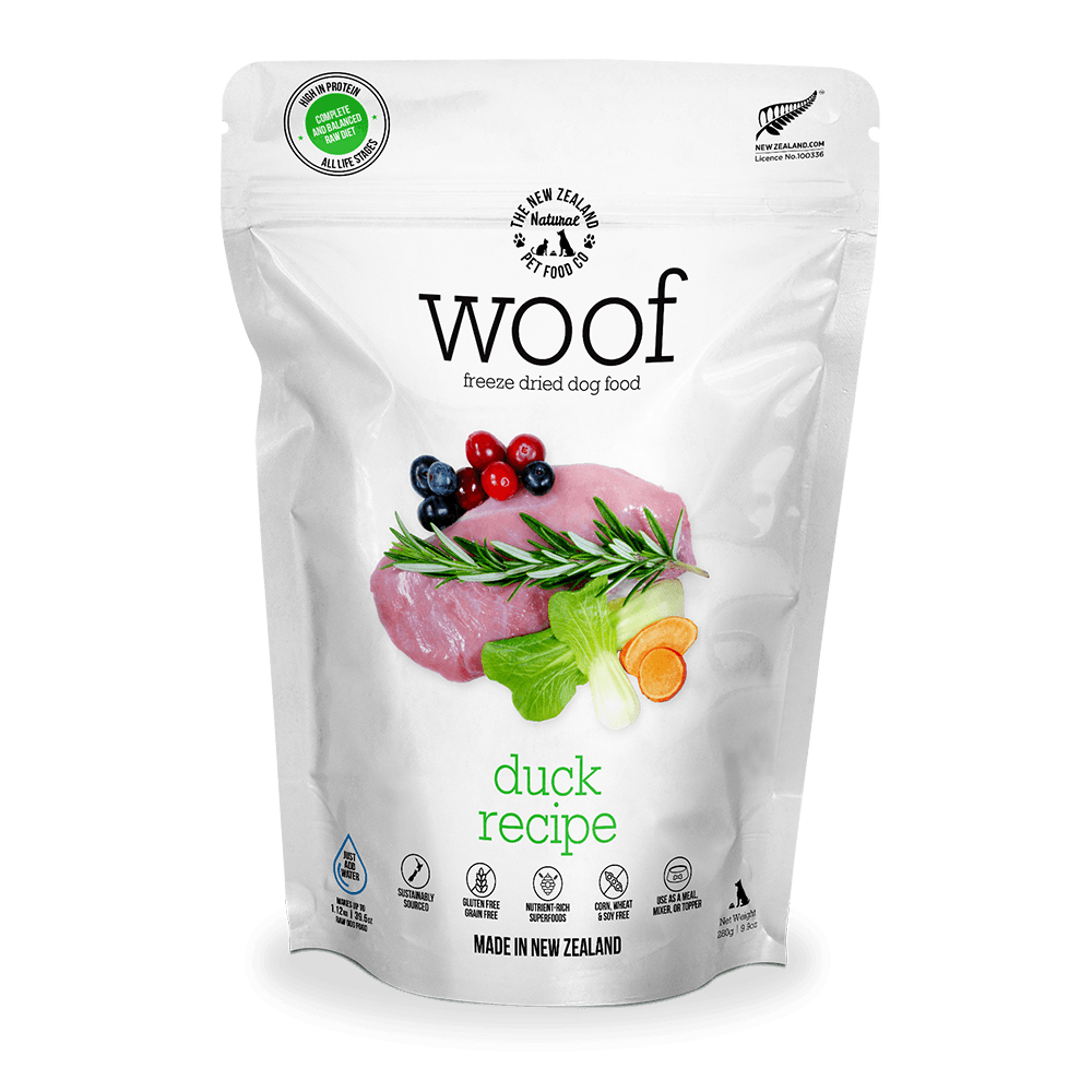 WOOF Freeze Dried Raw Duck Dog Food 280g