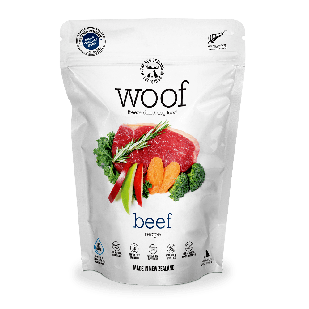 WOOF Freeze Dried Raw Beef Dog Food 280g