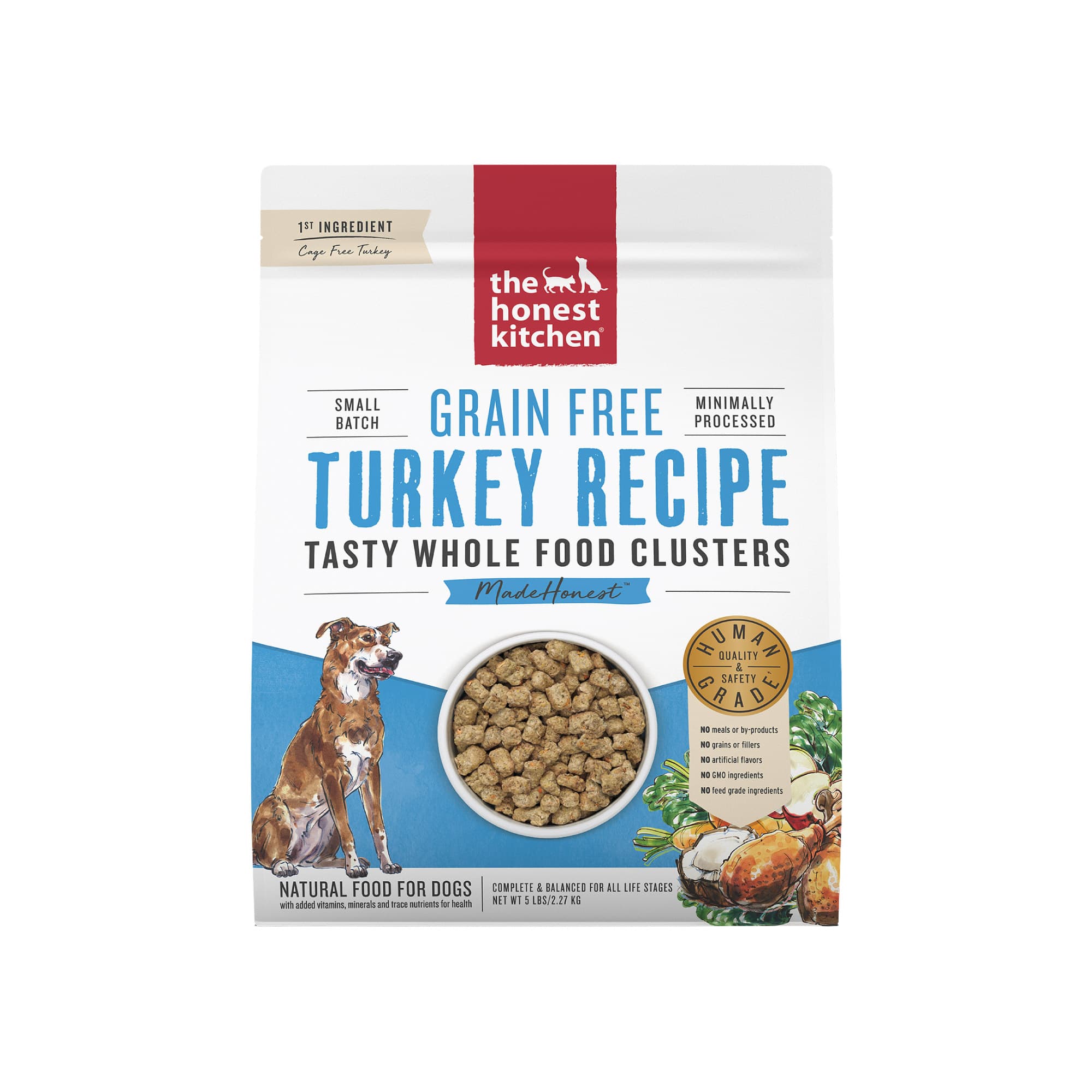 The Honest Kitchen Tasty Whole Food Clusters Grain Free Dog Food (Turkey), 5lbs