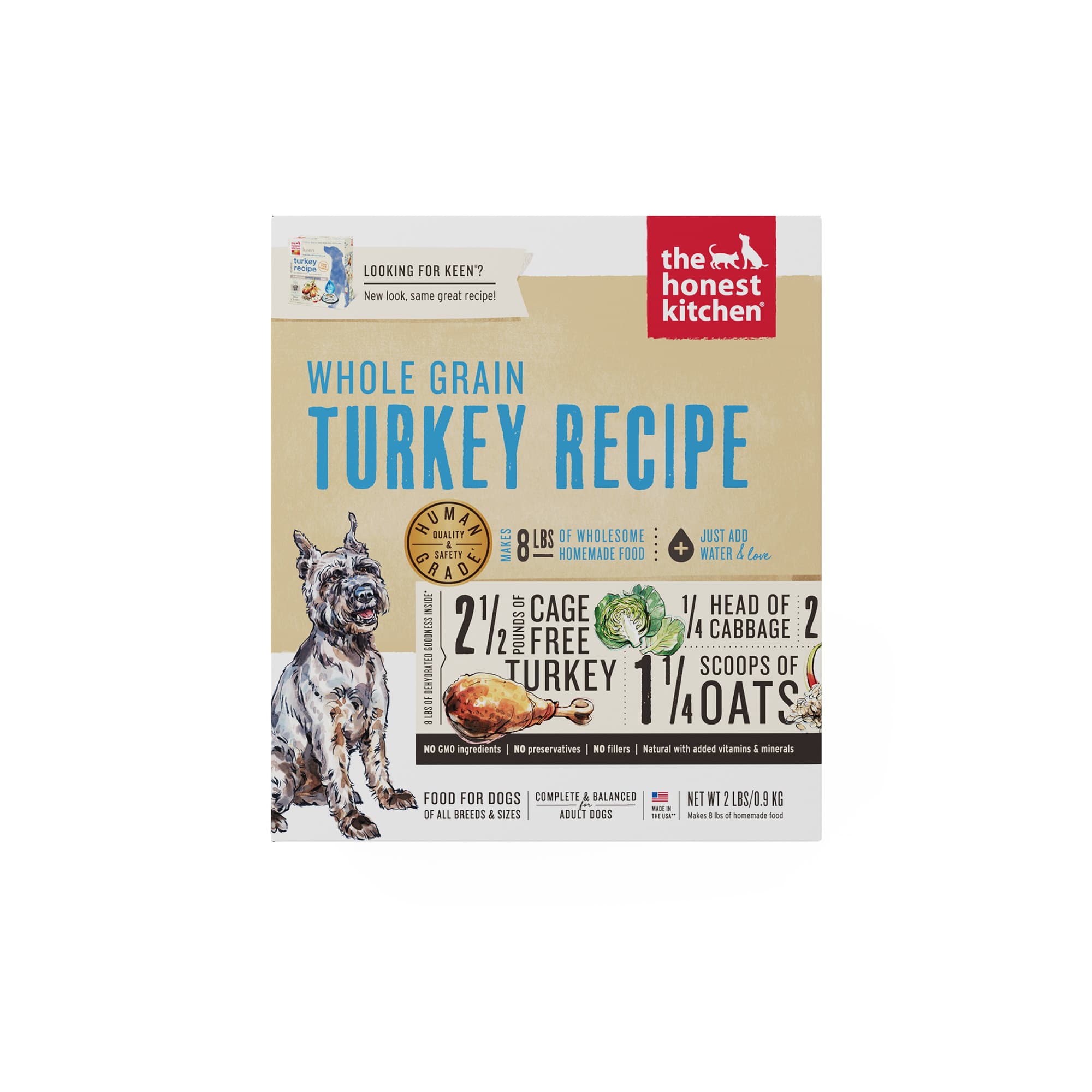 The Honest Kitchen Dehydrated Whole Grain Dog Food (Turkey), 2lbs