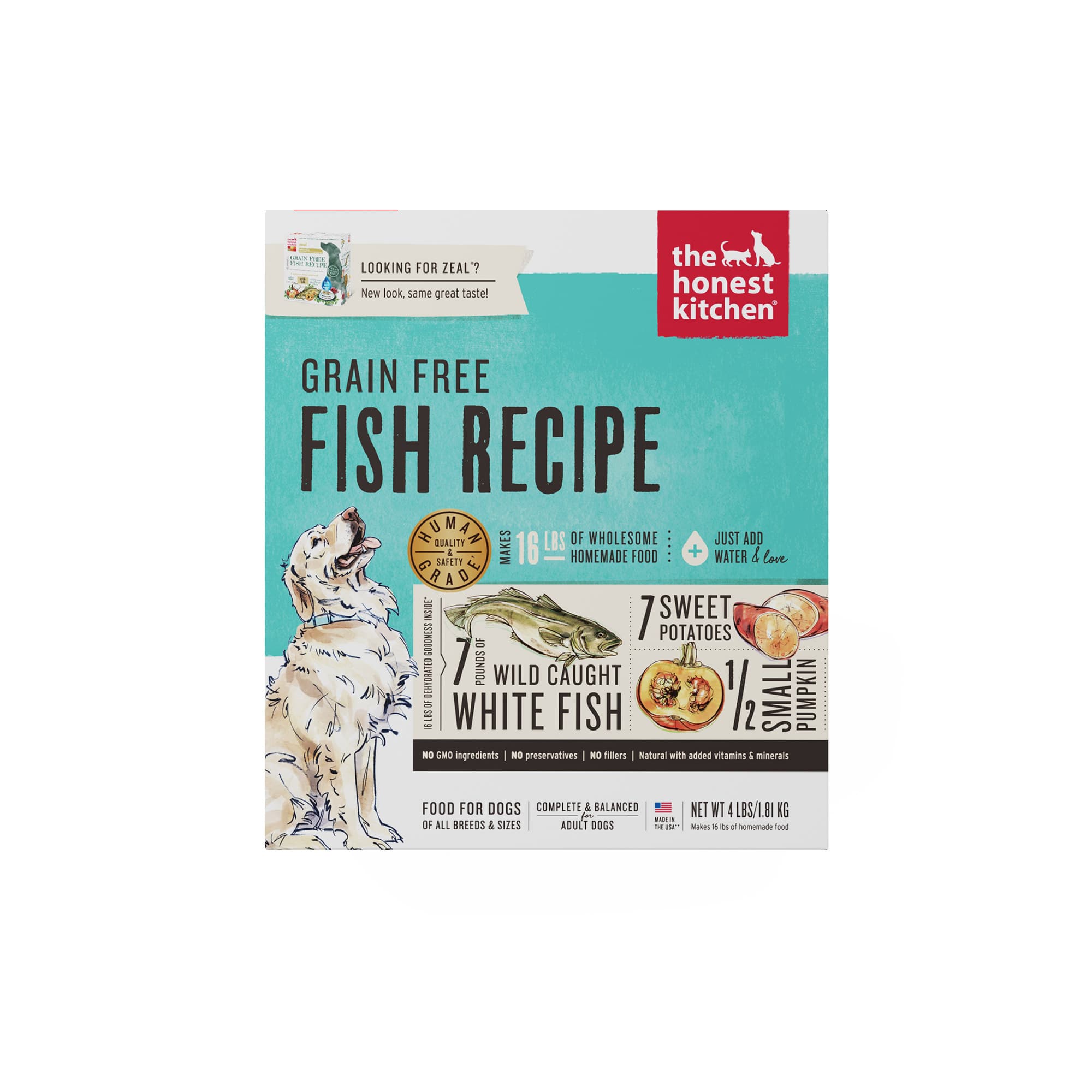 The Honest Kitchen Dehydrated Grain Free Dog Food (Fish), 4lbs