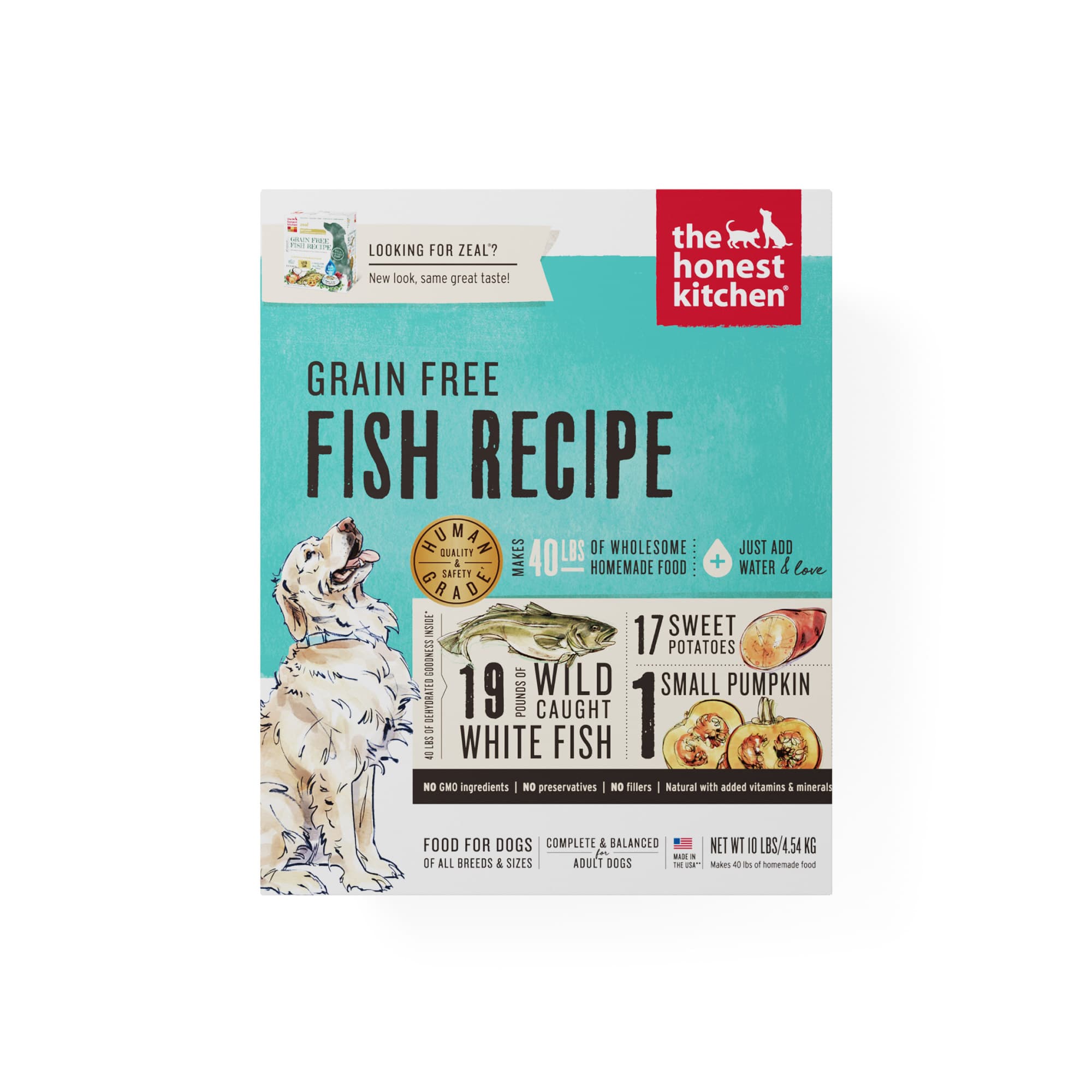 The Honest Kitchen Dehydrated Grain Free Dog Food (Fish), 10lbs