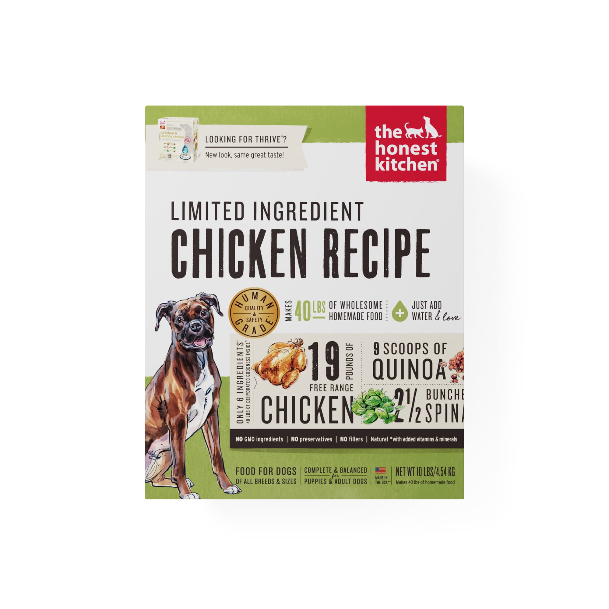 The Honest Kitchen Dehydrated Limited Ingredient Dog Food (Chicken), 10lbs