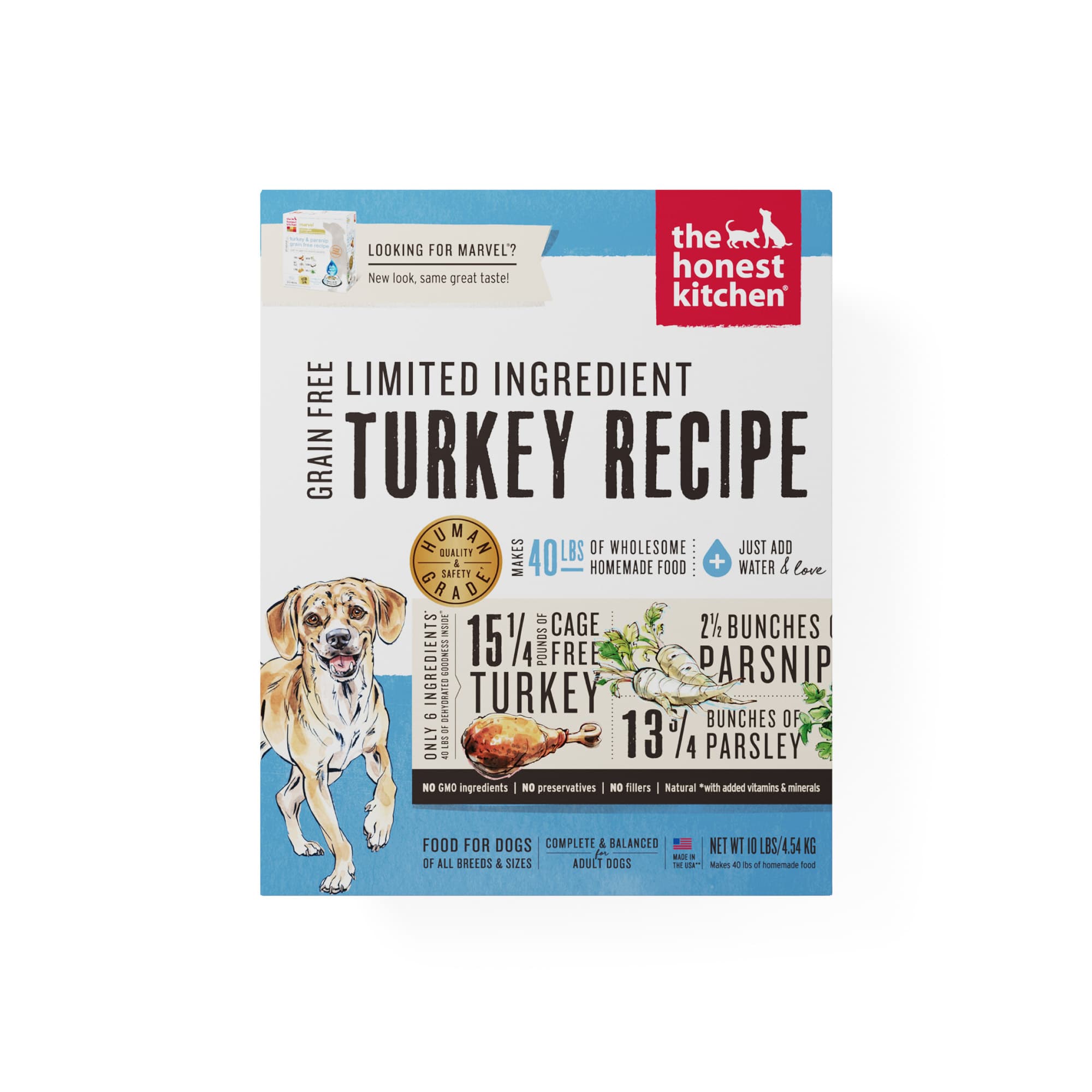 The Honest Kitchen Dehydrated Limited Ingredient Grain Free Dog Food (Turkey), 10lbs