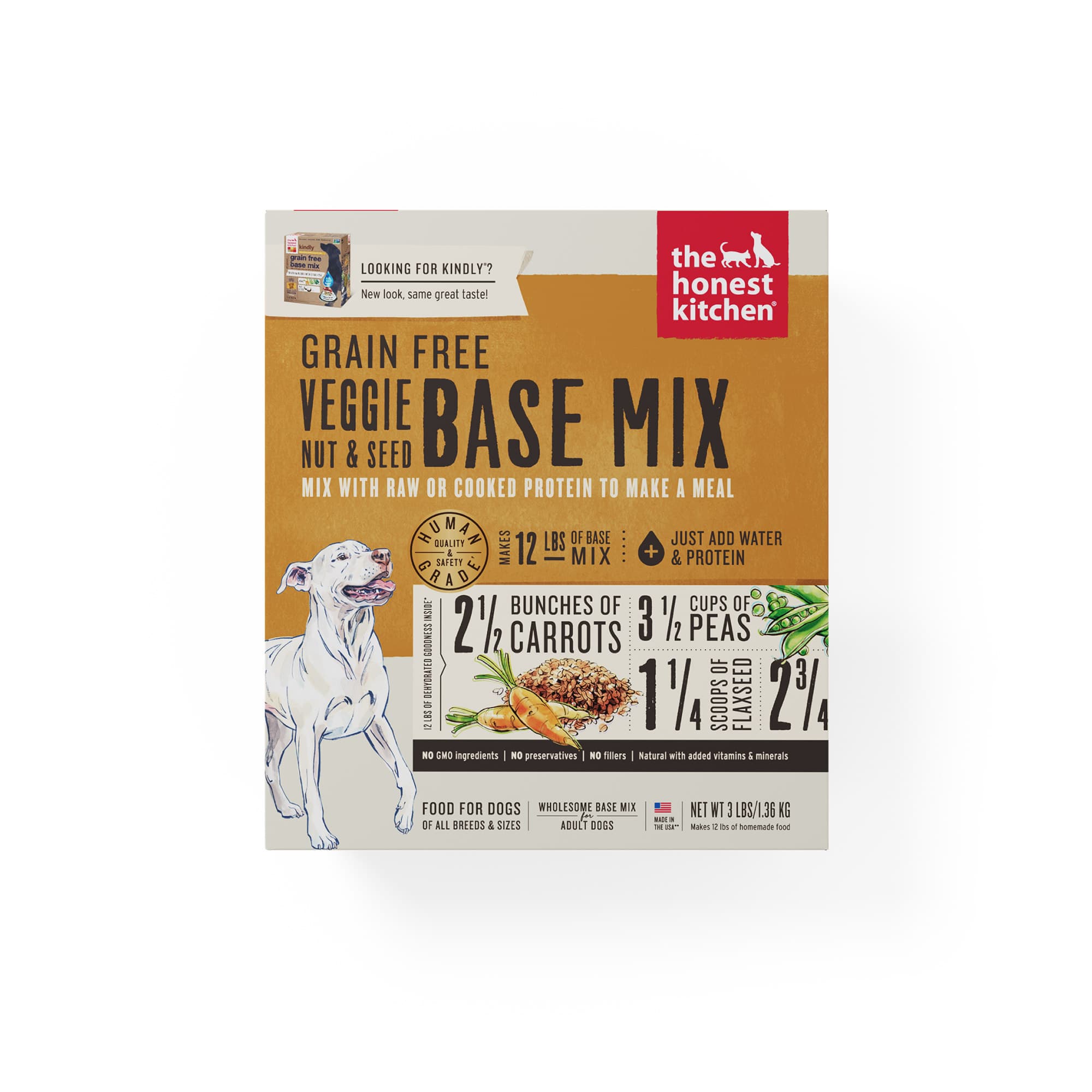 The Honest Kitchen Dehydrated Grain Free Dog Food (Veggie, Nut & Seed), 3lbs