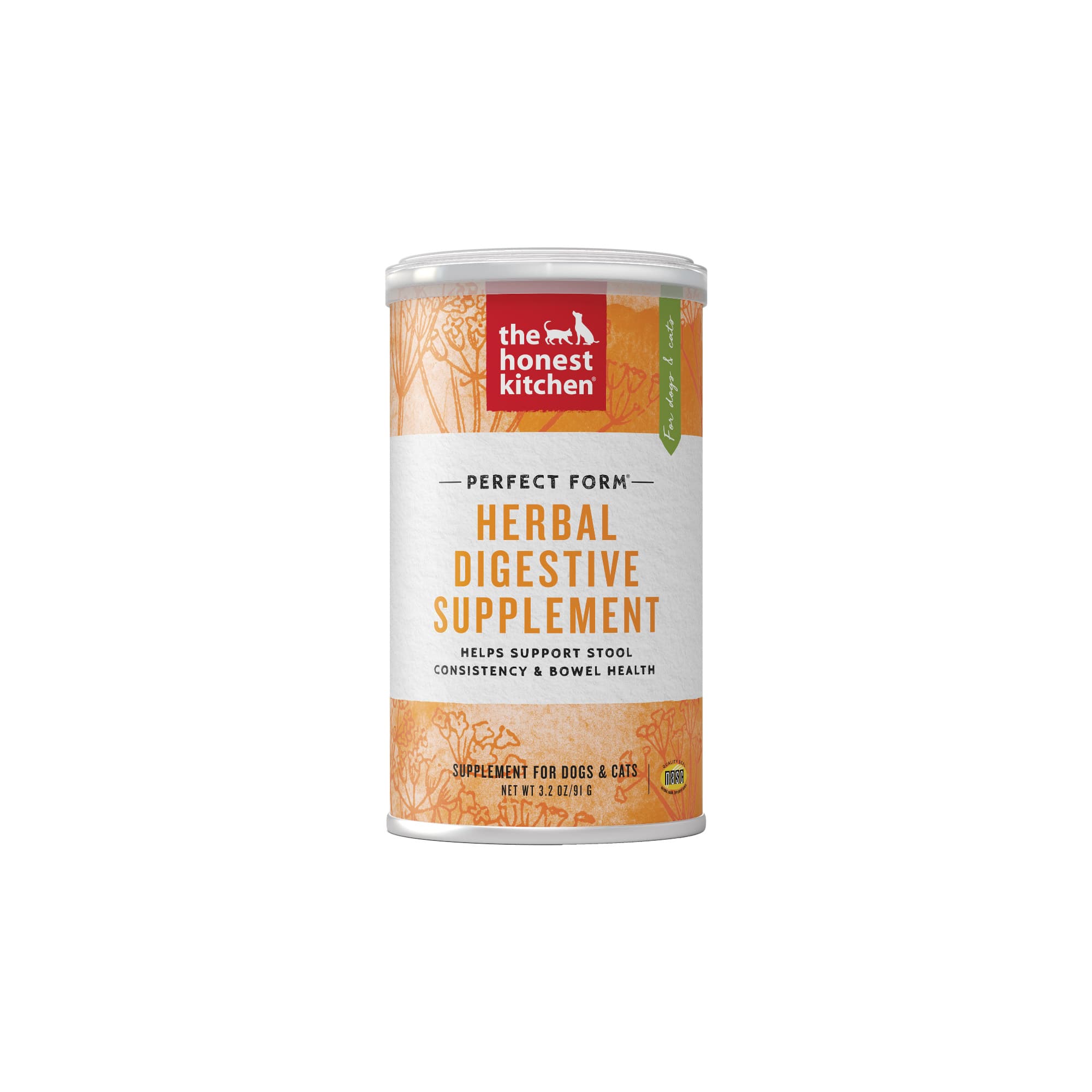 The Honest Kitchen Perfect Form Dog & Cat Supplement (Herbal Digestive), 3.2oz