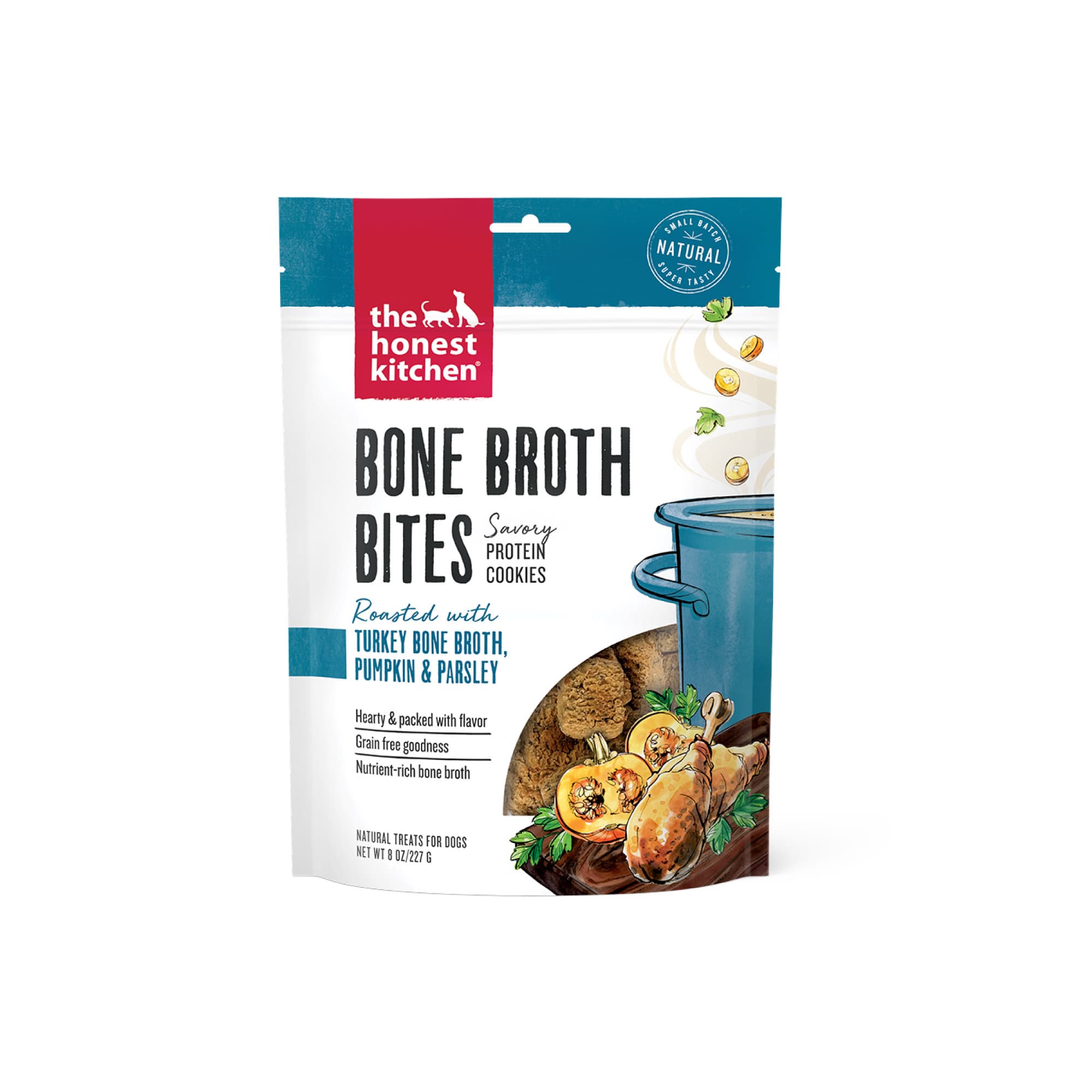 The Honest Kitchen Bone Broth Bites Dog Treat (Turkey & Pumpkin), 8oz