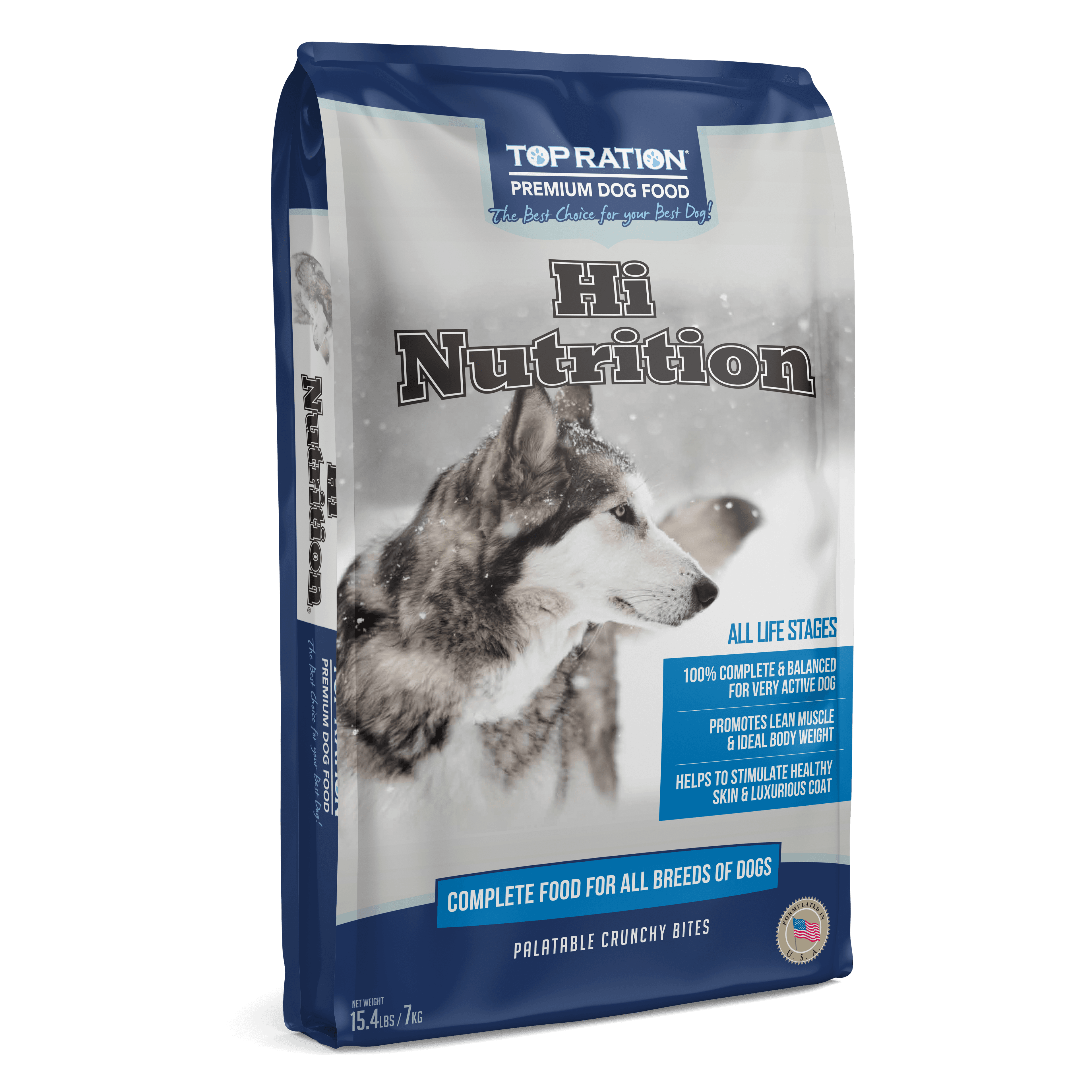 Top Ration Premium Dry Dog Food (Hi Nutrition), 7kg