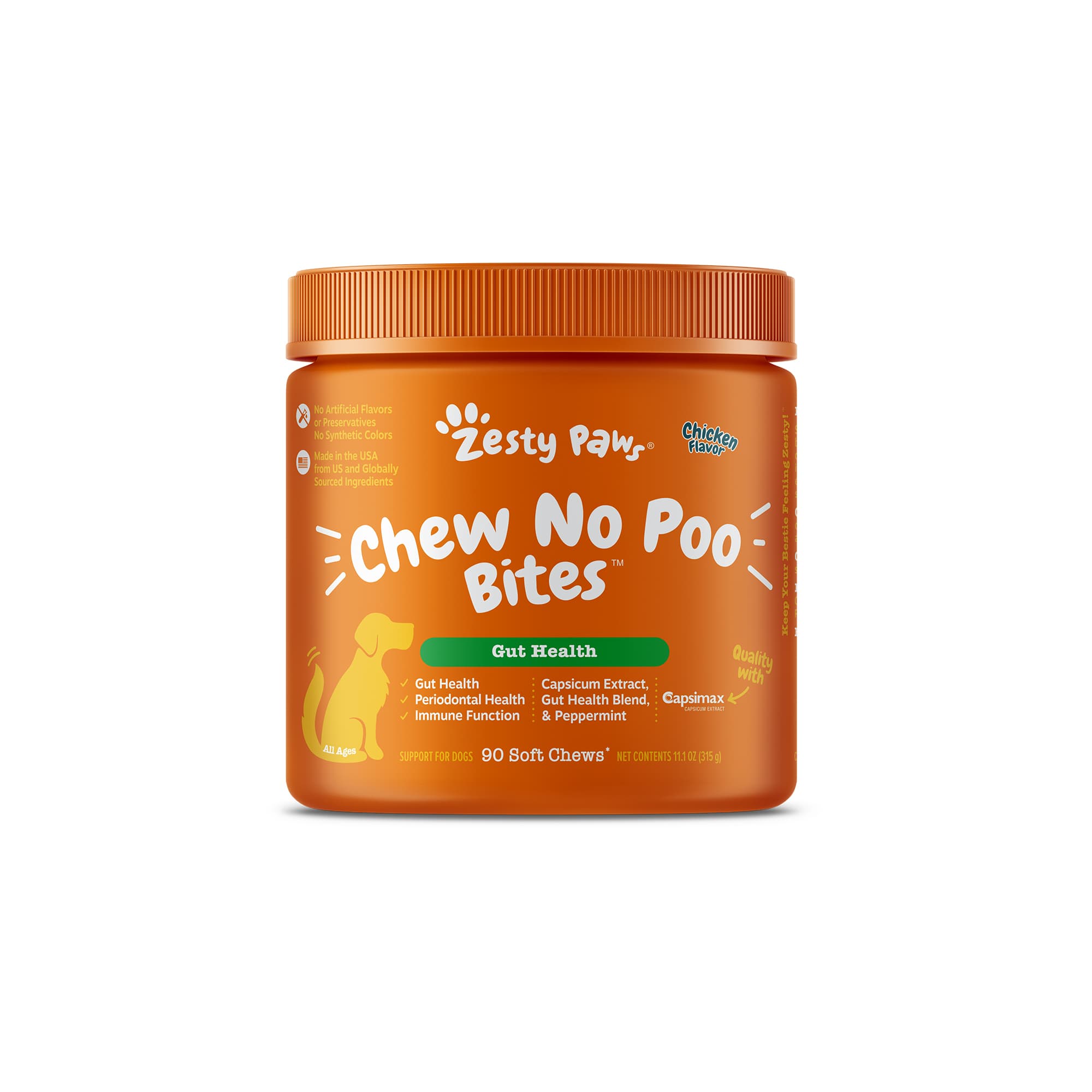 Zesty Paws Chew No Poo Bites Dog Supplements (Chicken), 90ct