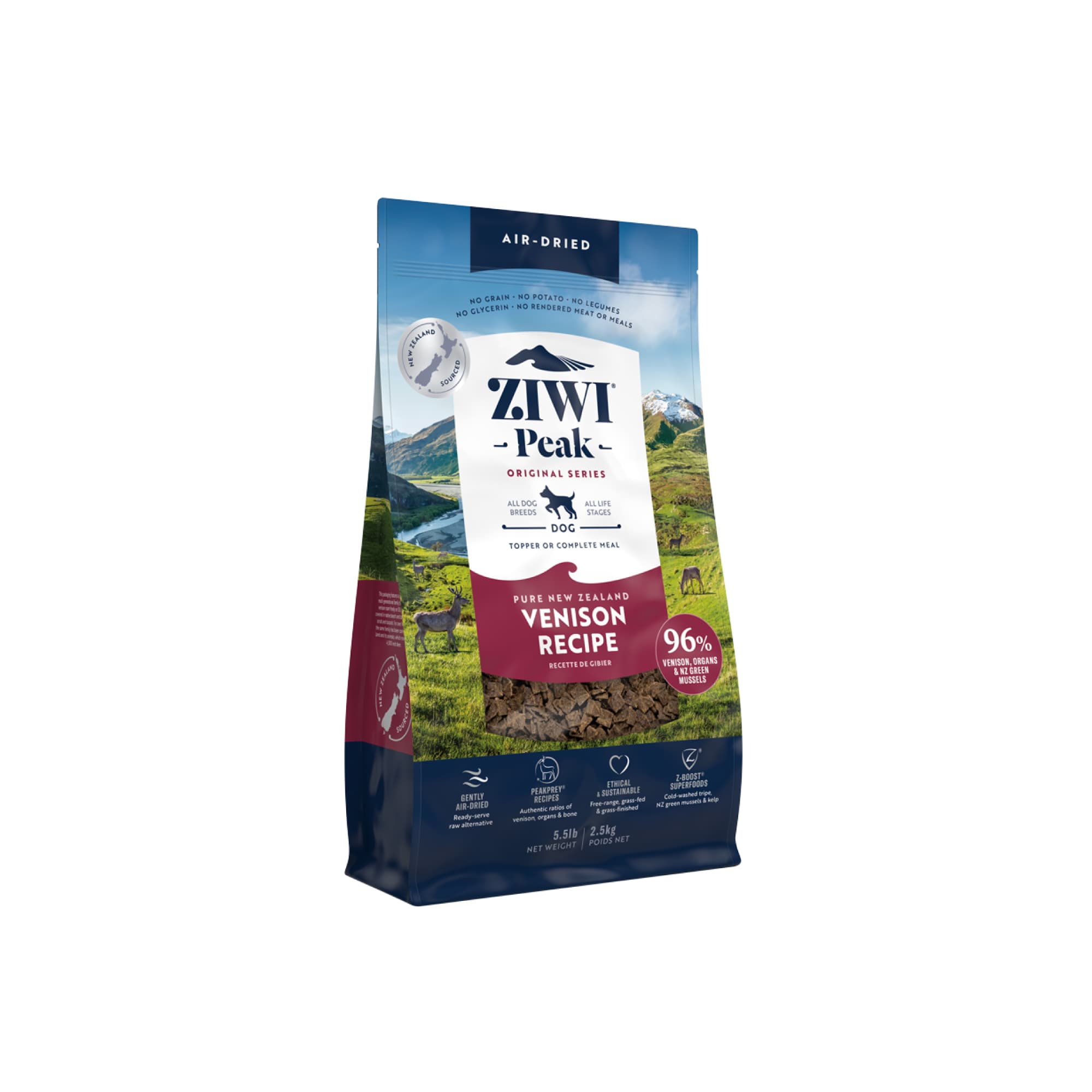 Ziwi Peak Originals Air Dried Dog Food (Venison), 2.5kg