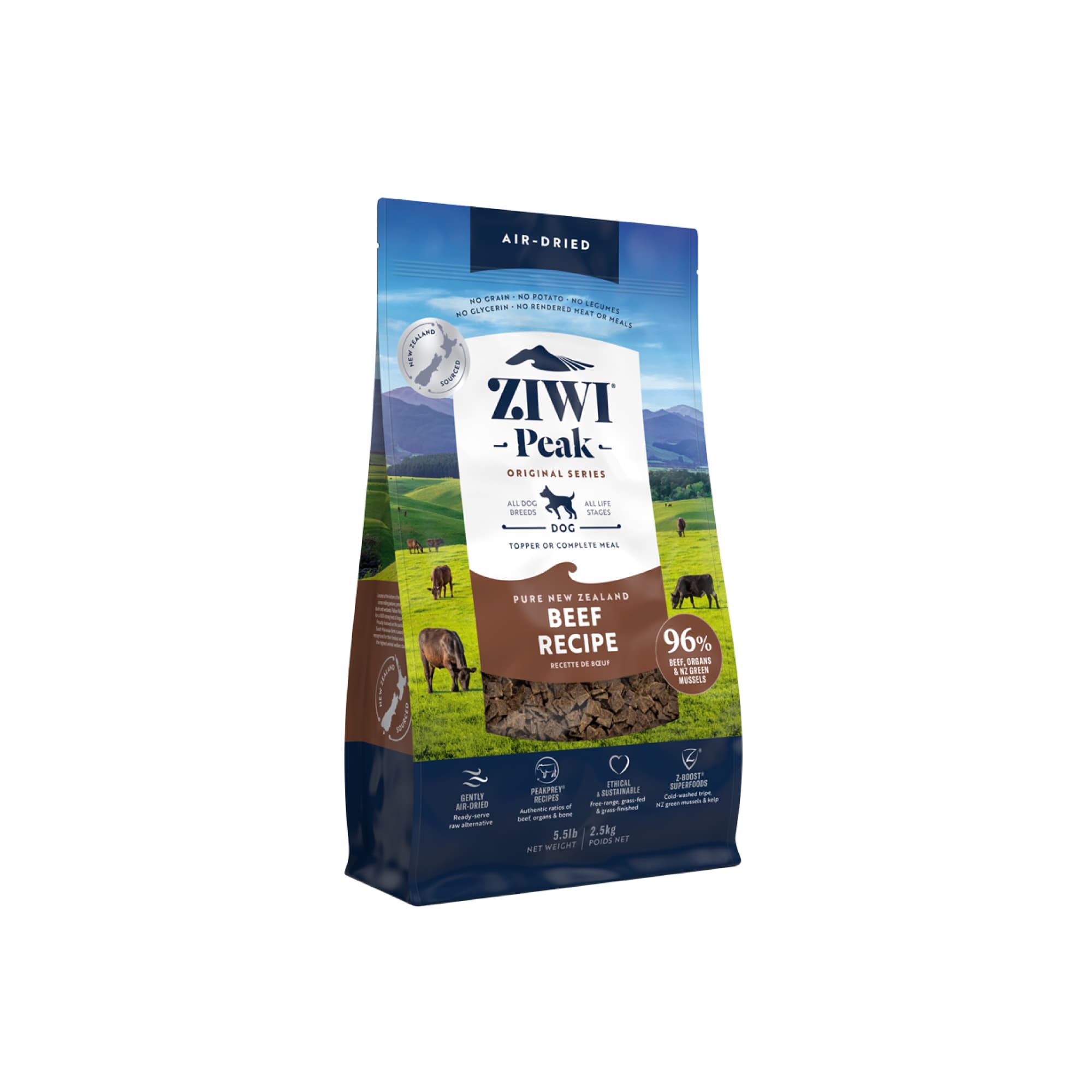 Ziwi Peak Originals Air Dried Dog Food (Beef), 2.5kg