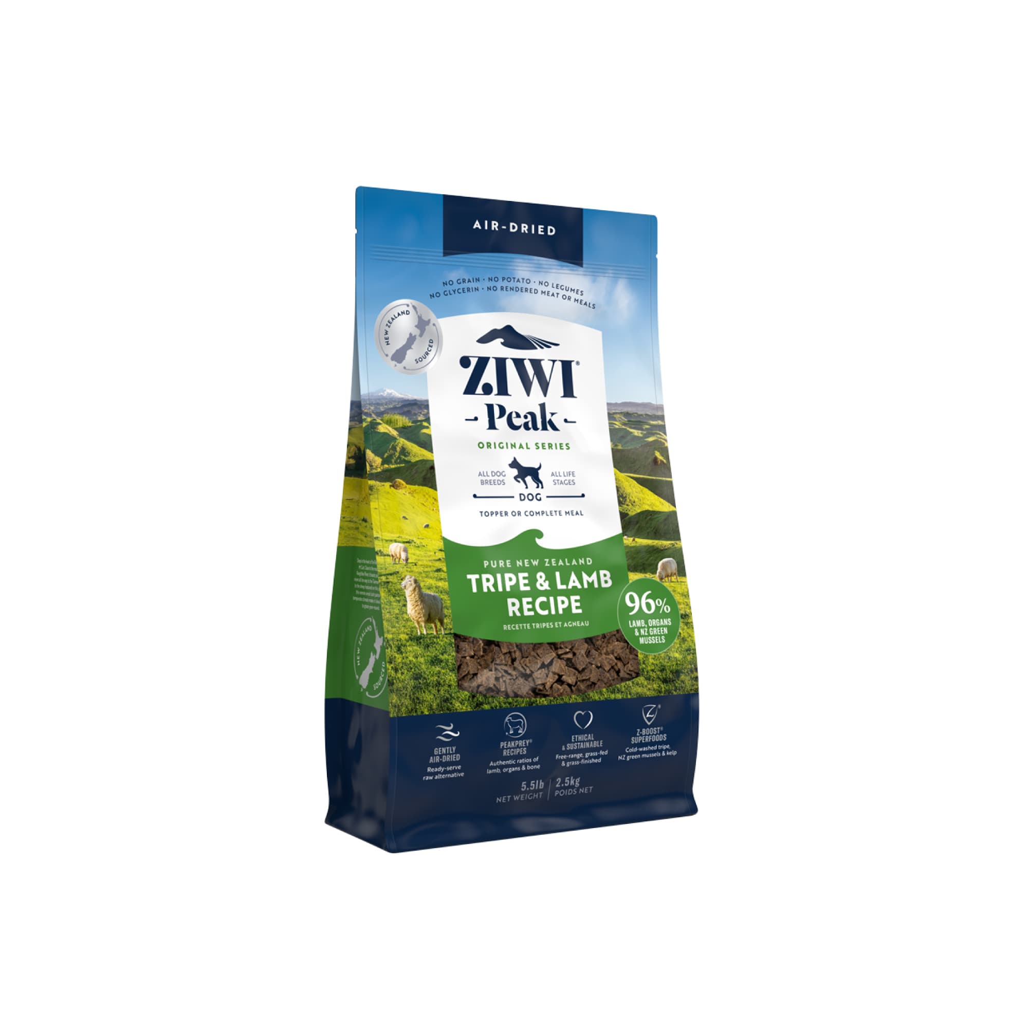 Ziwi Peak Originals Air Dried Dog Food (Tripe & Lamb), 2.5kg