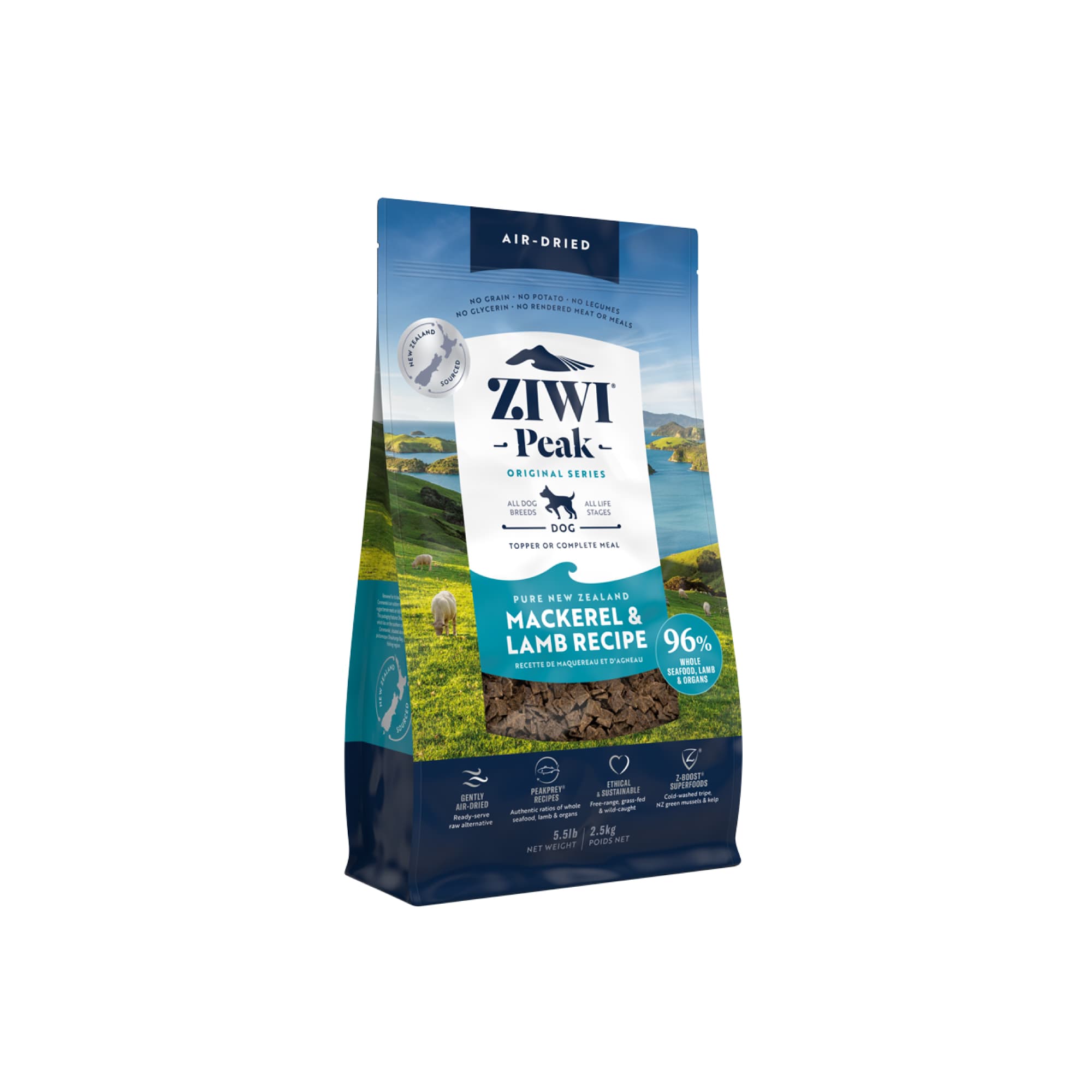 Ziwi Peak Originals Air Dried Dog Food (Mackerel & Lamb), 2.5kg