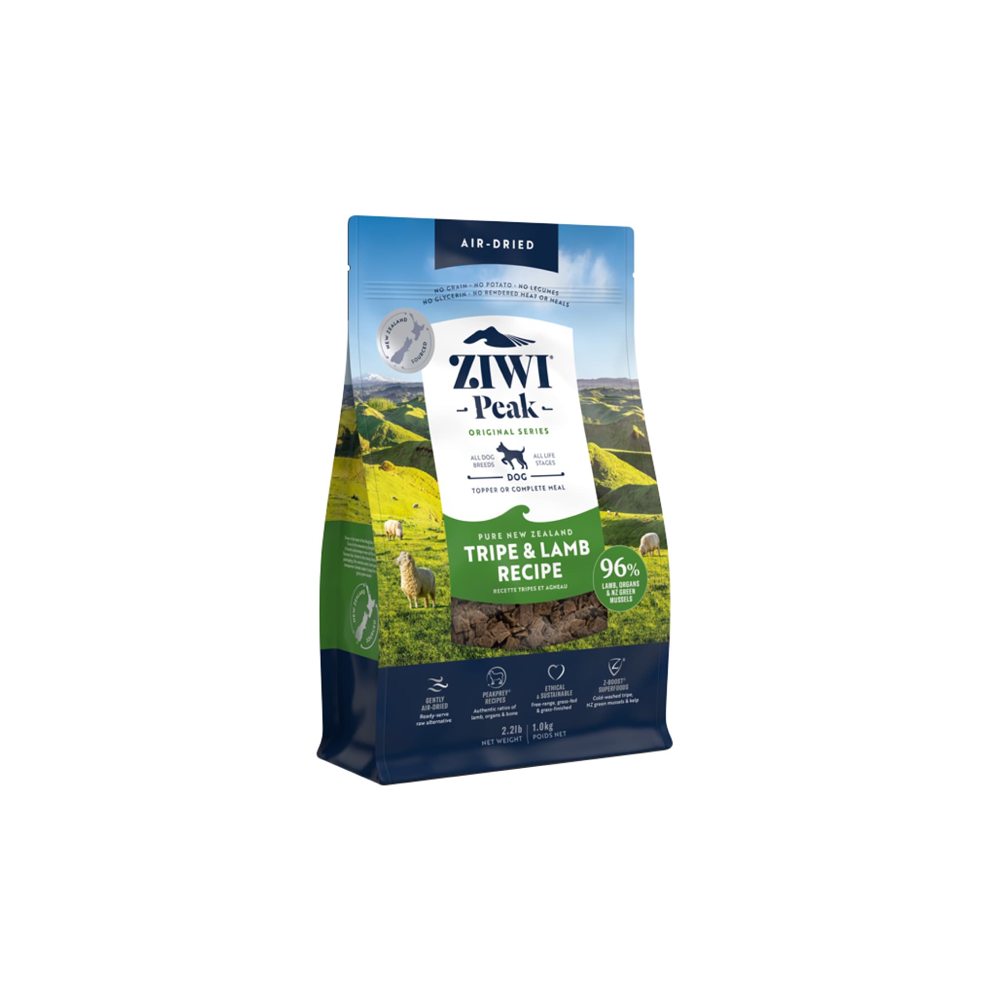 Ziwi Peak Originals Air Dried Dog Food (Tripe & Lamb), 1kg