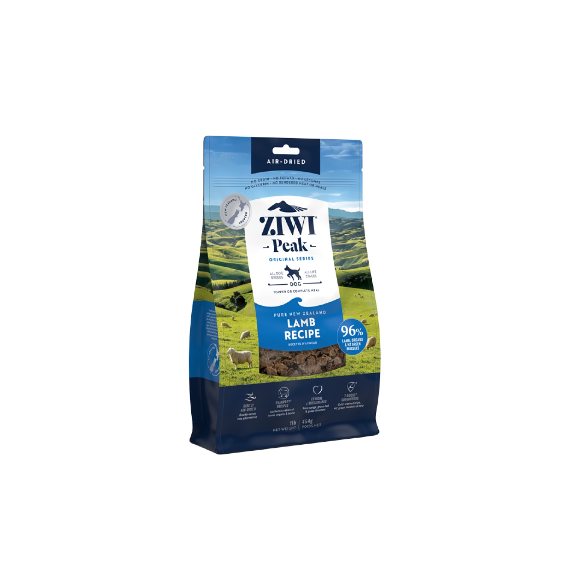 Ziwi Peak Originals Air Dried Dog Food (Lamb), 454g