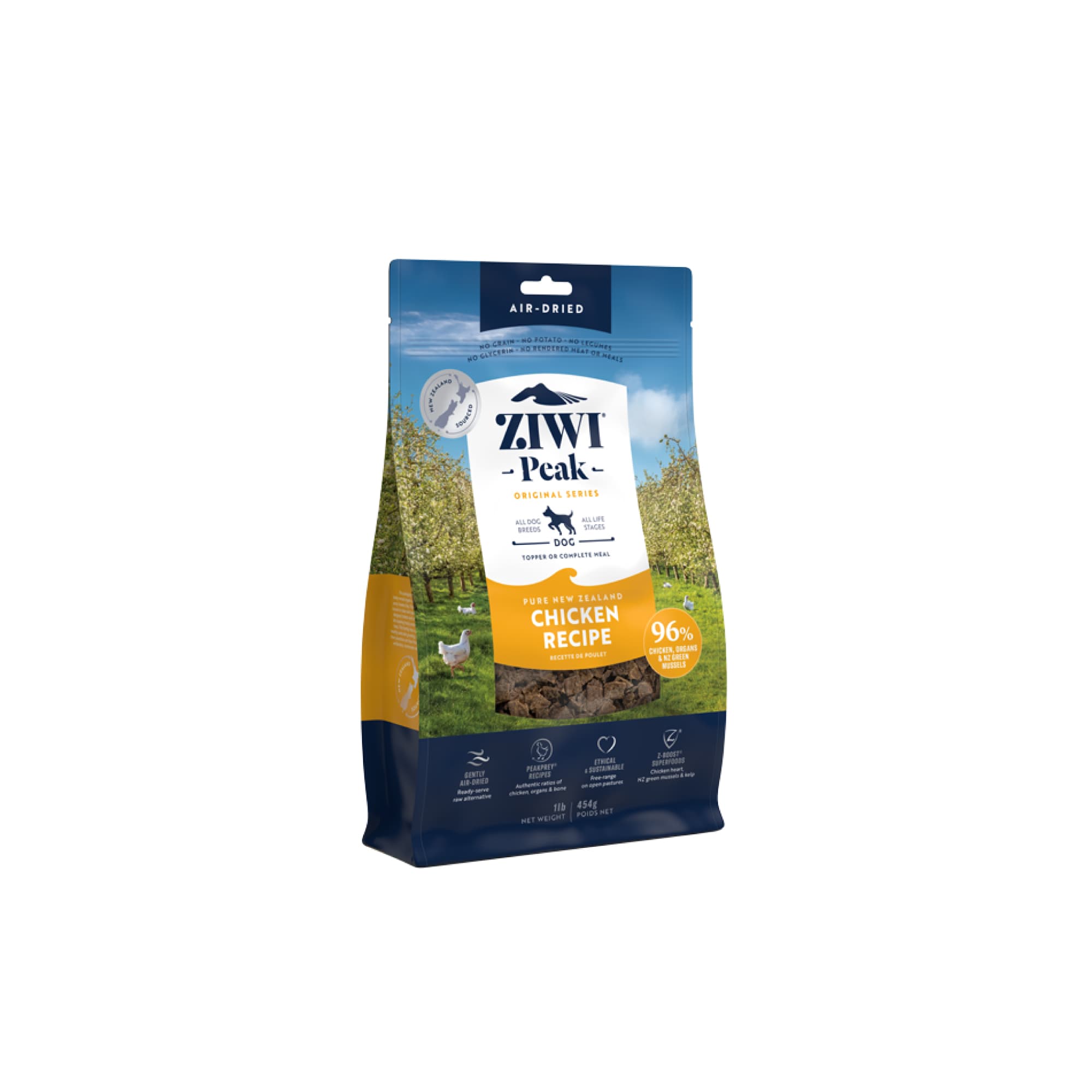 Ziwi Peak Originals Air Dried Dog Food (Chicken), 454g