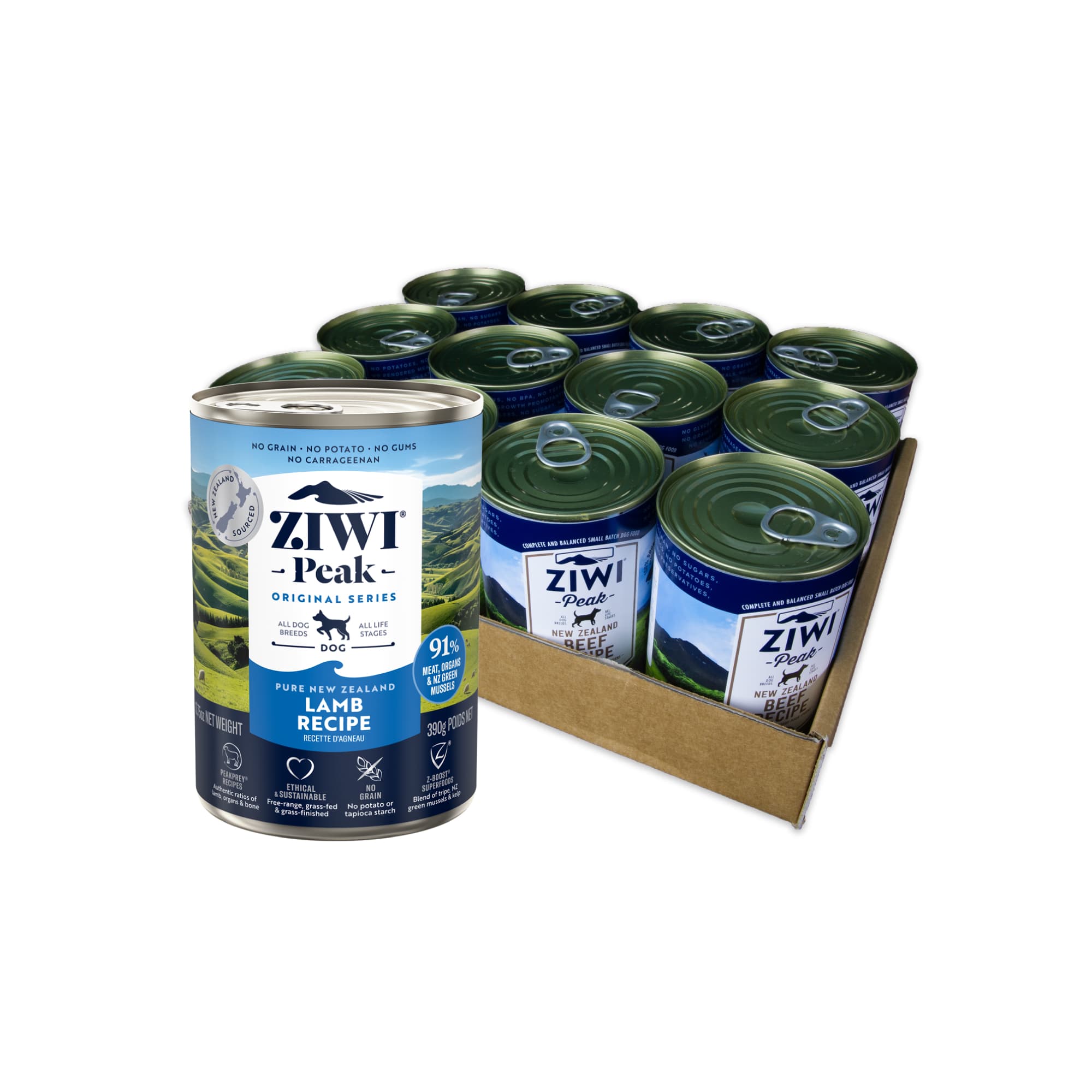 Ziwi Peak Originals Wet Dog Food (Lamb), 390g x 12