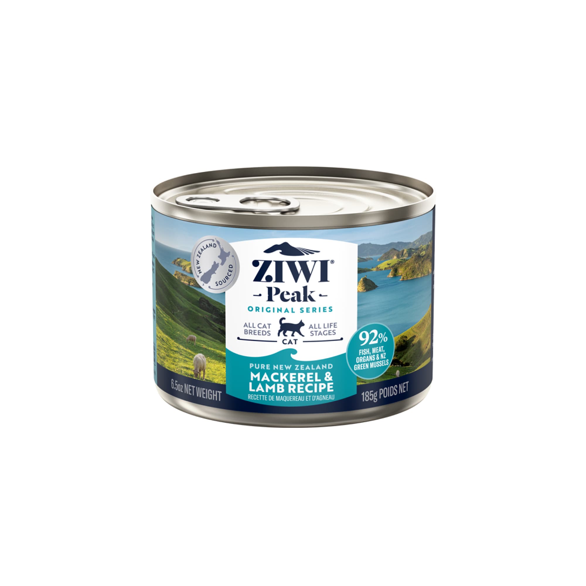 Ziwi Peak Originals Wet Cat Food (Mackerel & Lamb), 185g