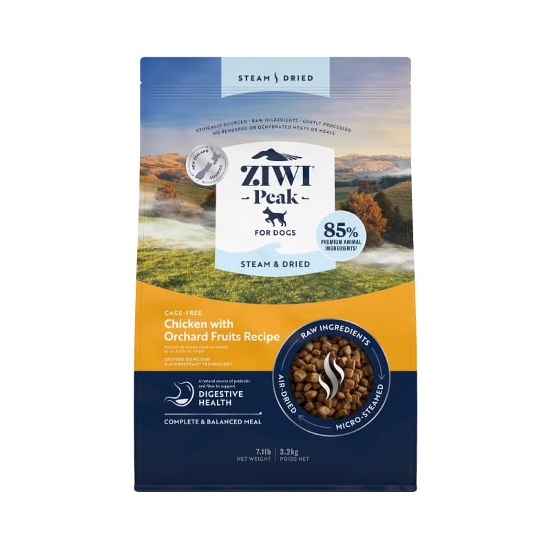 Ziwi Peak Steam & Dried Dog Food (Chicken with Orchard Fruits), 3.2kg