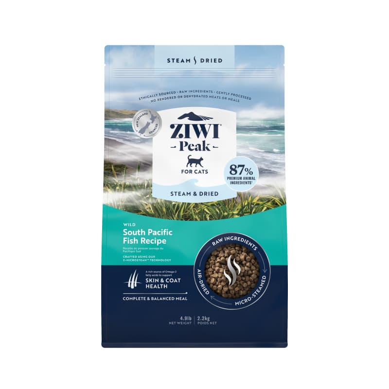 Ziwi Peak Steam & Dried Cat Food (Wild South Pacific Fish), 2.2kg