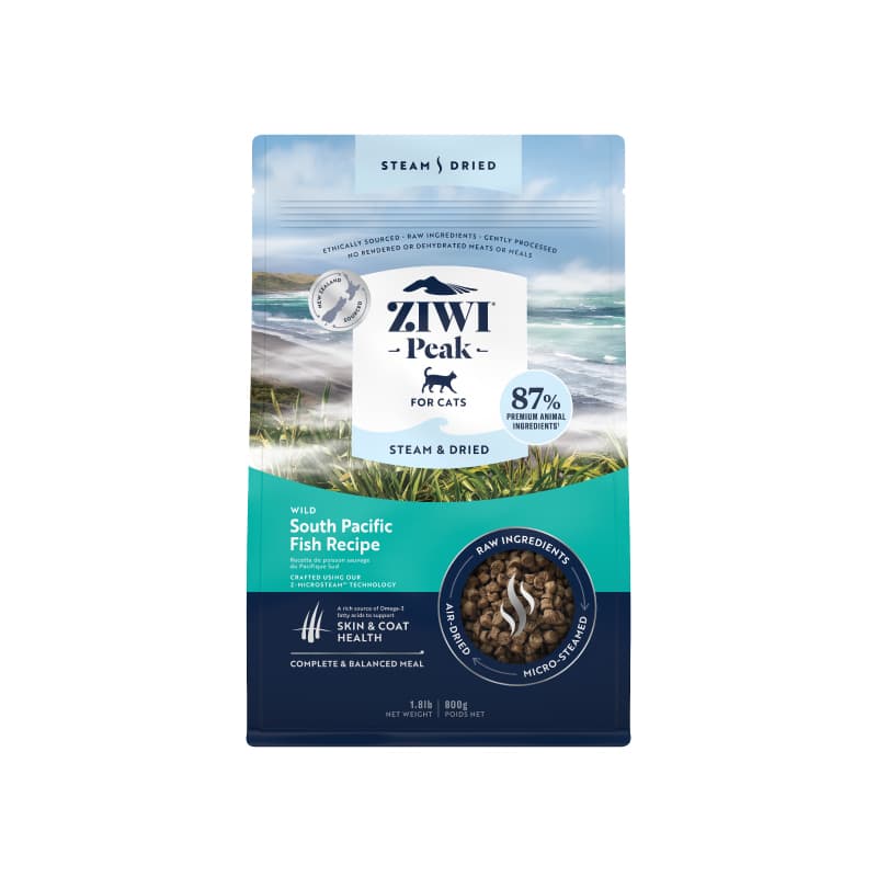 Ziwi Peak Steam & Dried Cat Food (Wild South Pacific Fish), 800g
